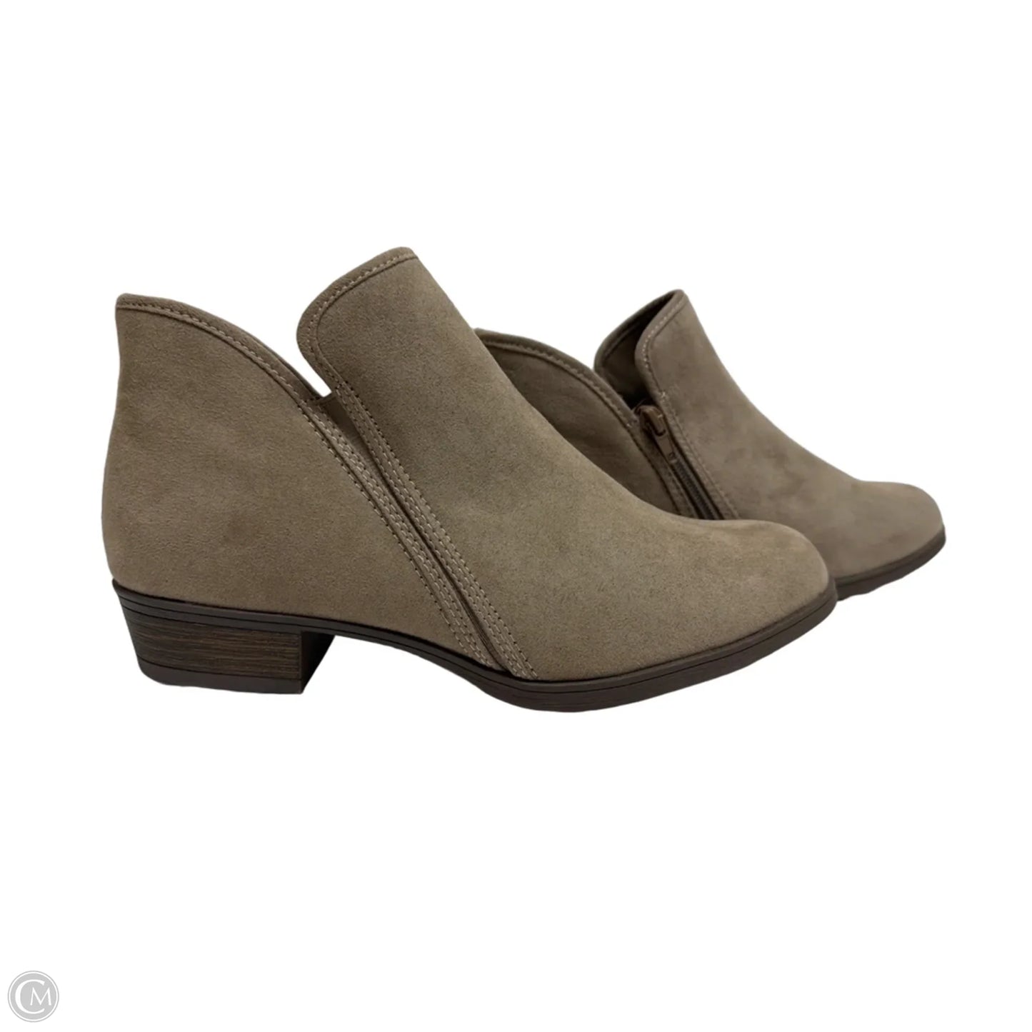 Boots Ankle Flats By Time And Tru In Tan, Size: 8