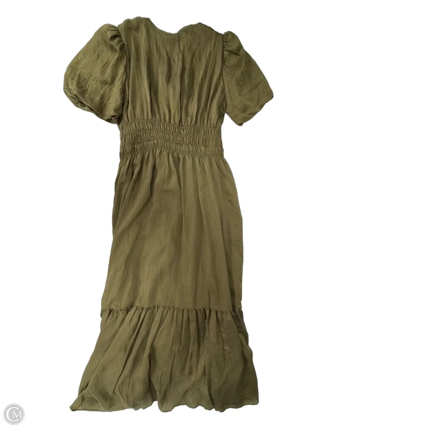 Dress Casual Midi By Zara In Green, Size: M