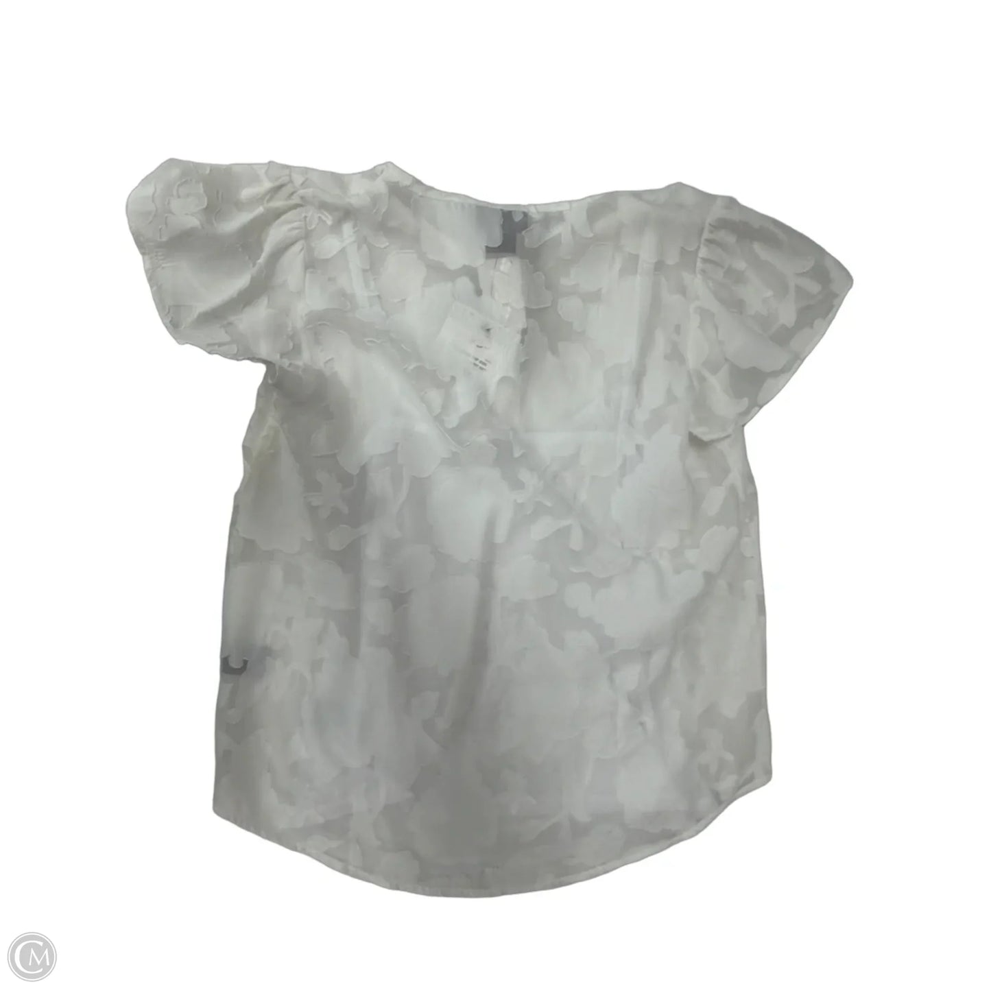 Top Short Sleeve By Liz Claiborne In White, Size: Xs