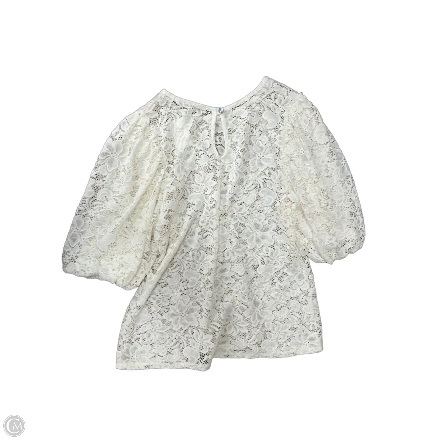 Top Short Sleeve By Green Envelope In Cream, Size: S