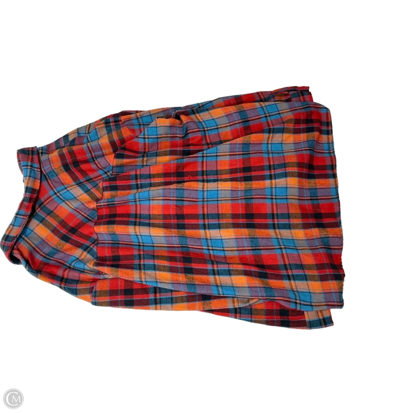 Top Long Sleeve By Clothes Mentor In Plaid Pattern, Size: Xl