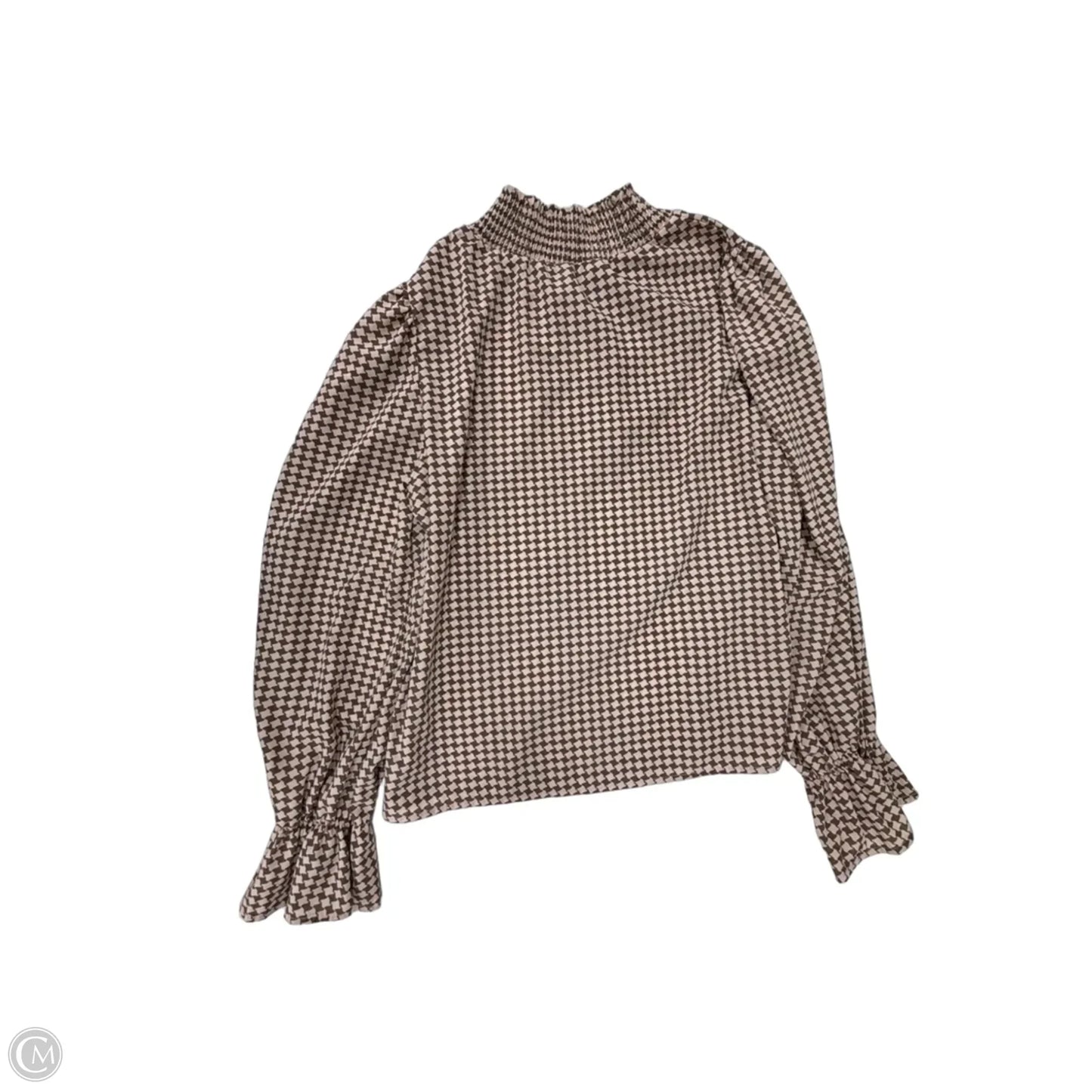 Top Long Sleeve By Shein In Brown & Pink, Size: Xl