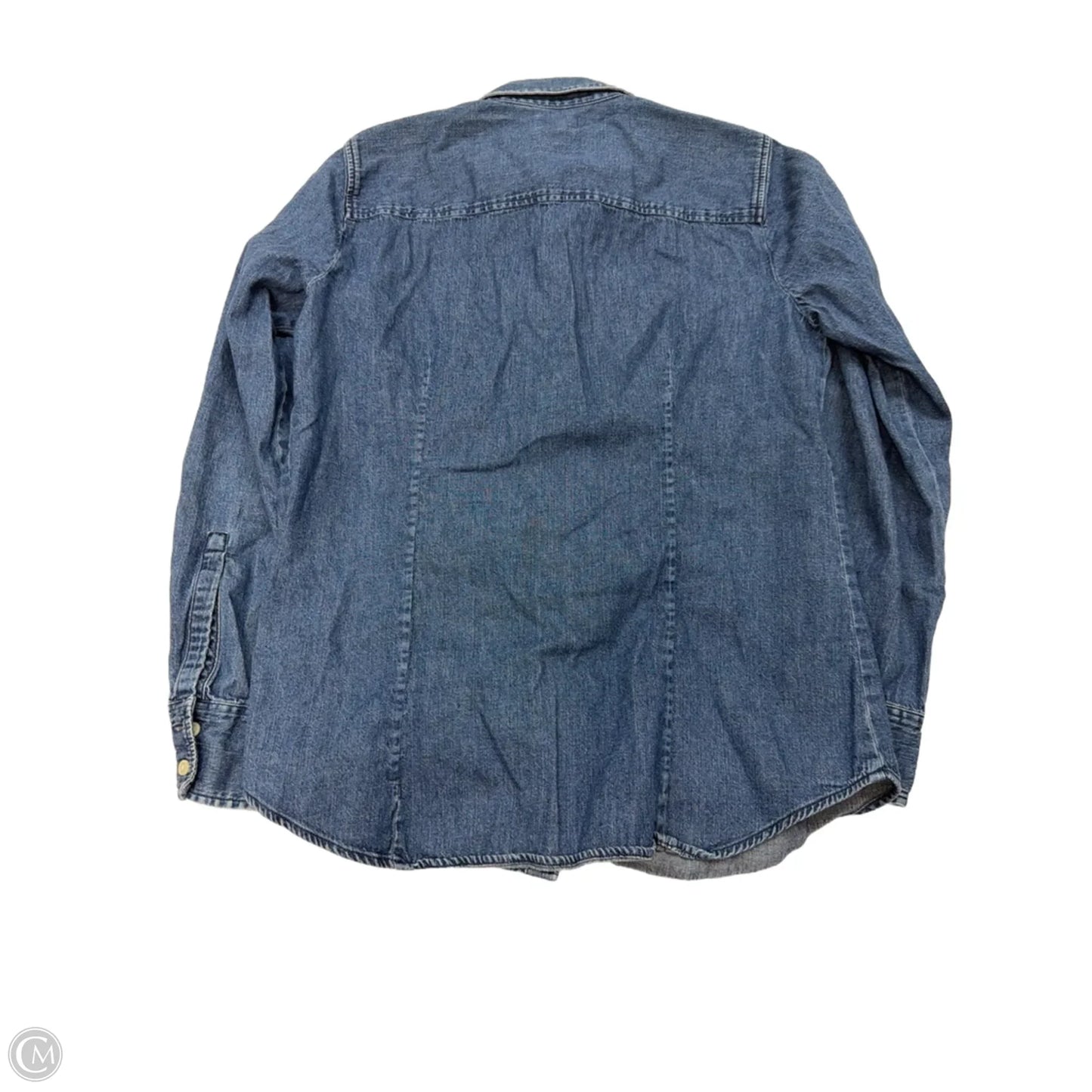 Top Long Sleeve By J. Crew In Blue Denim, Size: M