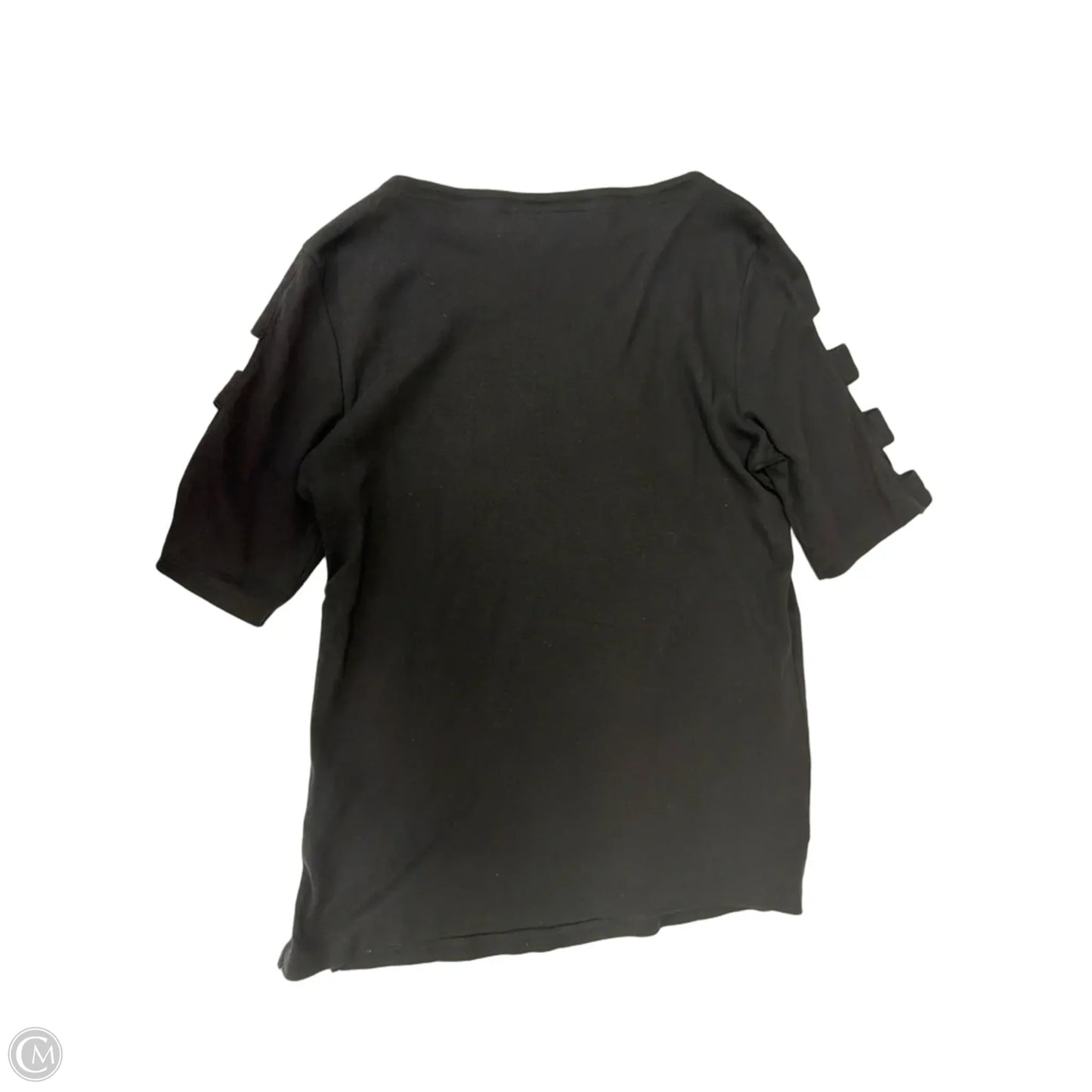 Top Short Sleeve By Karen Scott In Black, Size: M