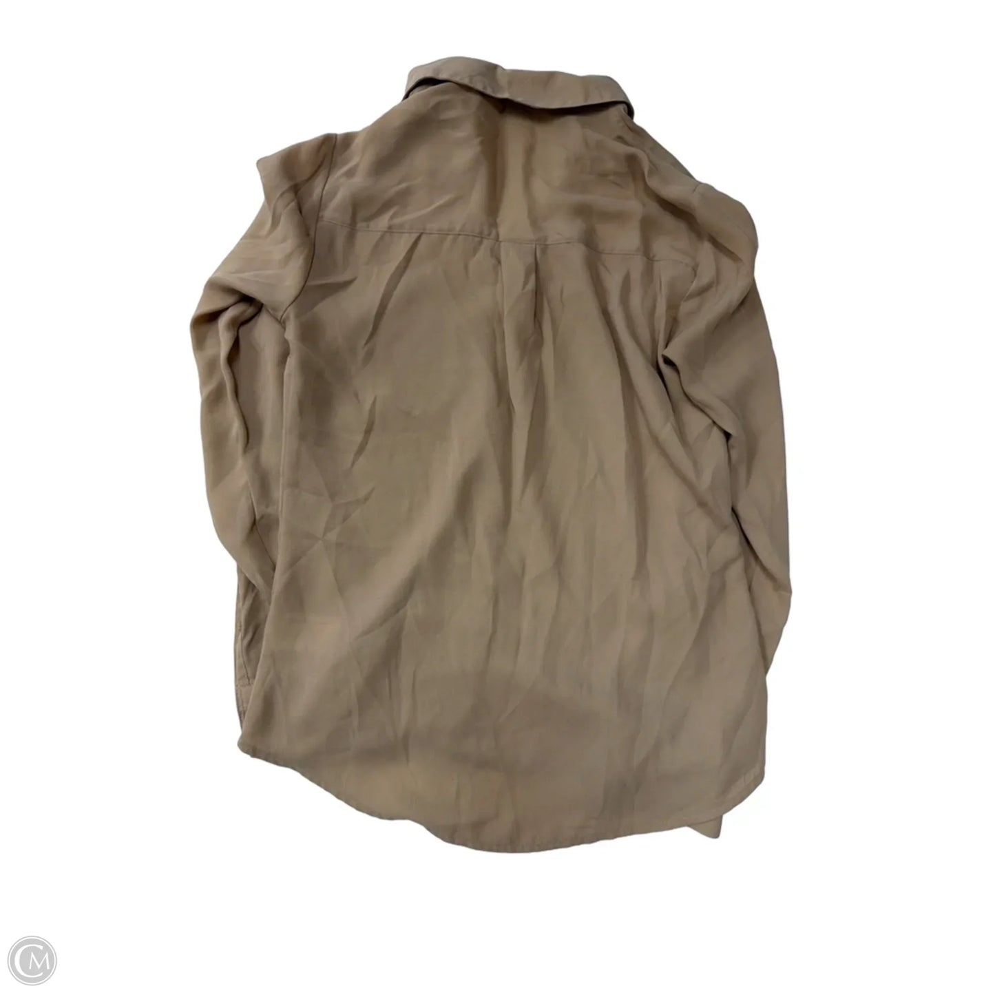 Top Long Sleeve By Express In Tan, Size: Xs