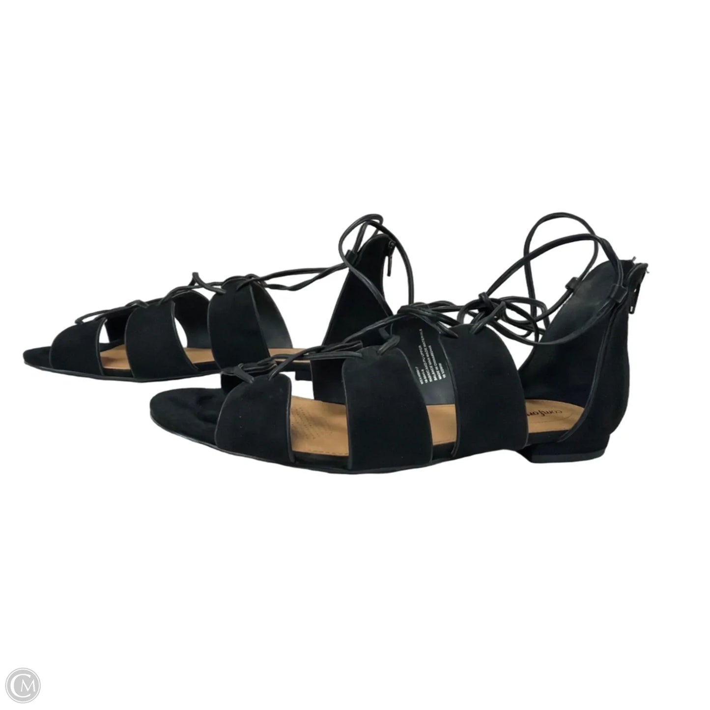 Sandals Flats By Comfortview In Black, Size: 10.5