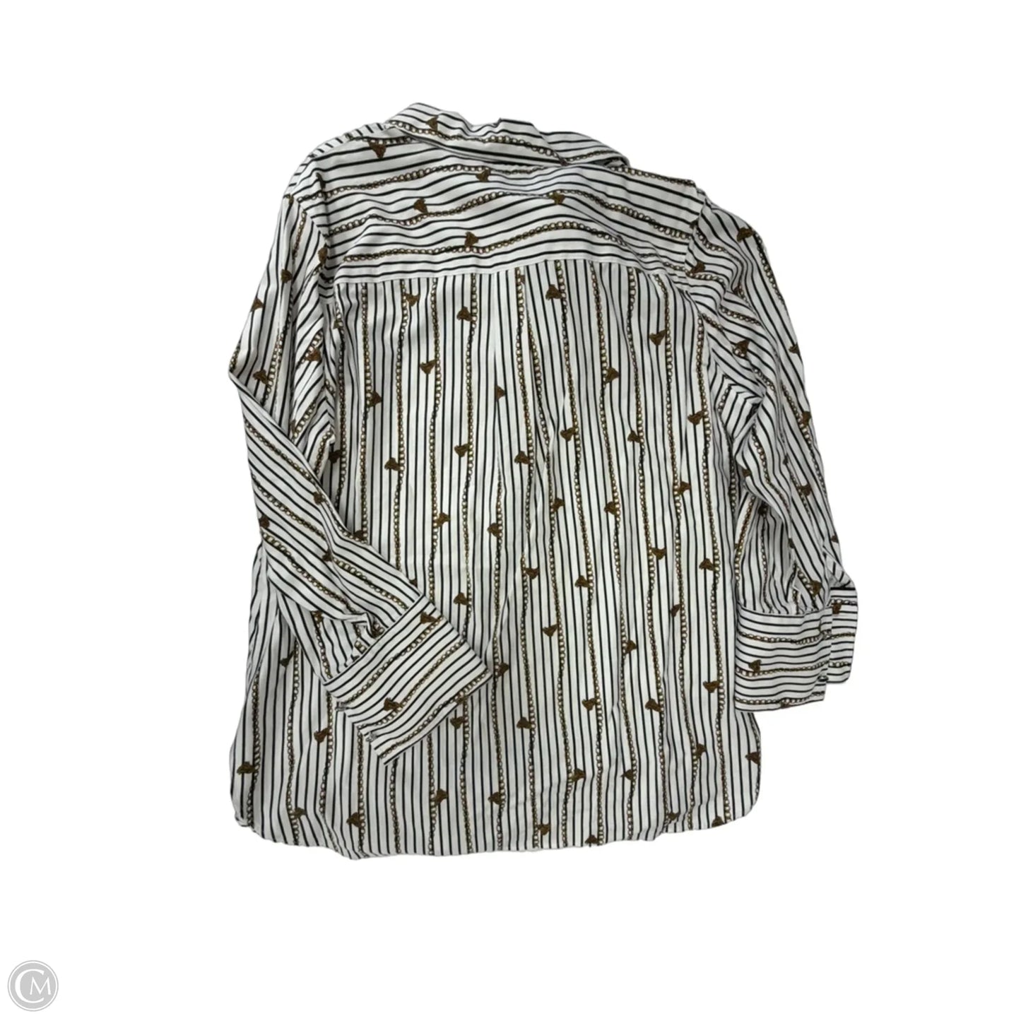 Top Long Sleeve By Chicos In Striped Pattern, Size: 3x