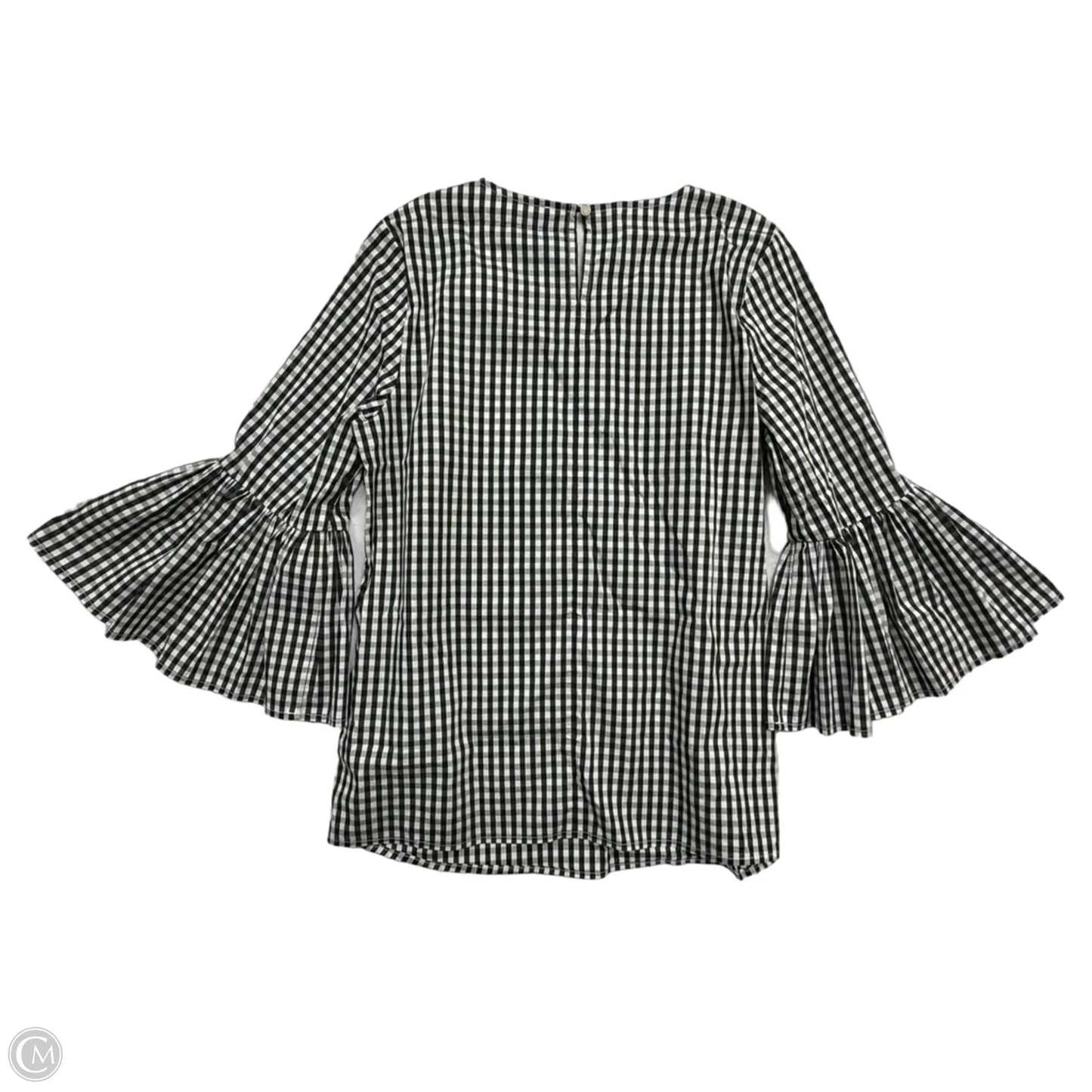Top Long Sleeve By Calvin Klein In Plaid Pattern, Size: S