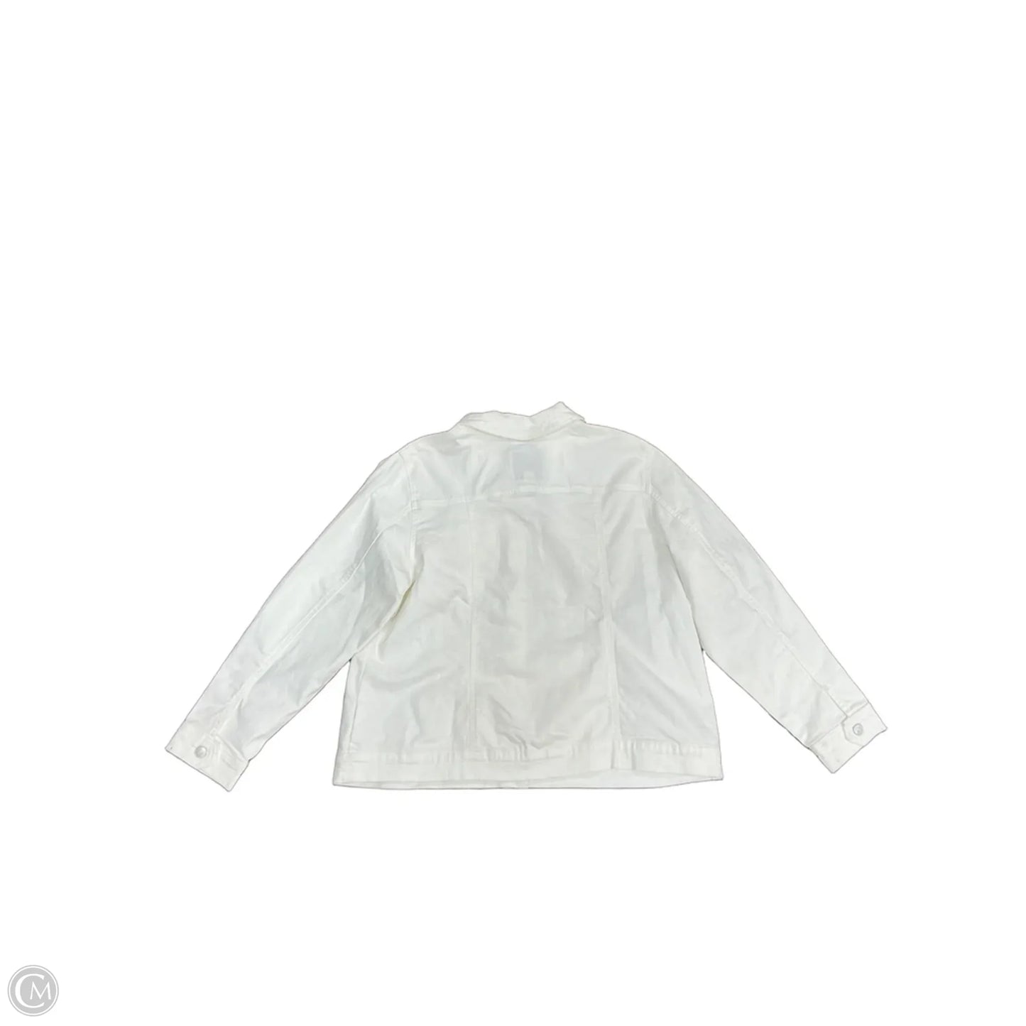 Jacket Denim By Nine West Apparel In White Denim, Size: 1x
