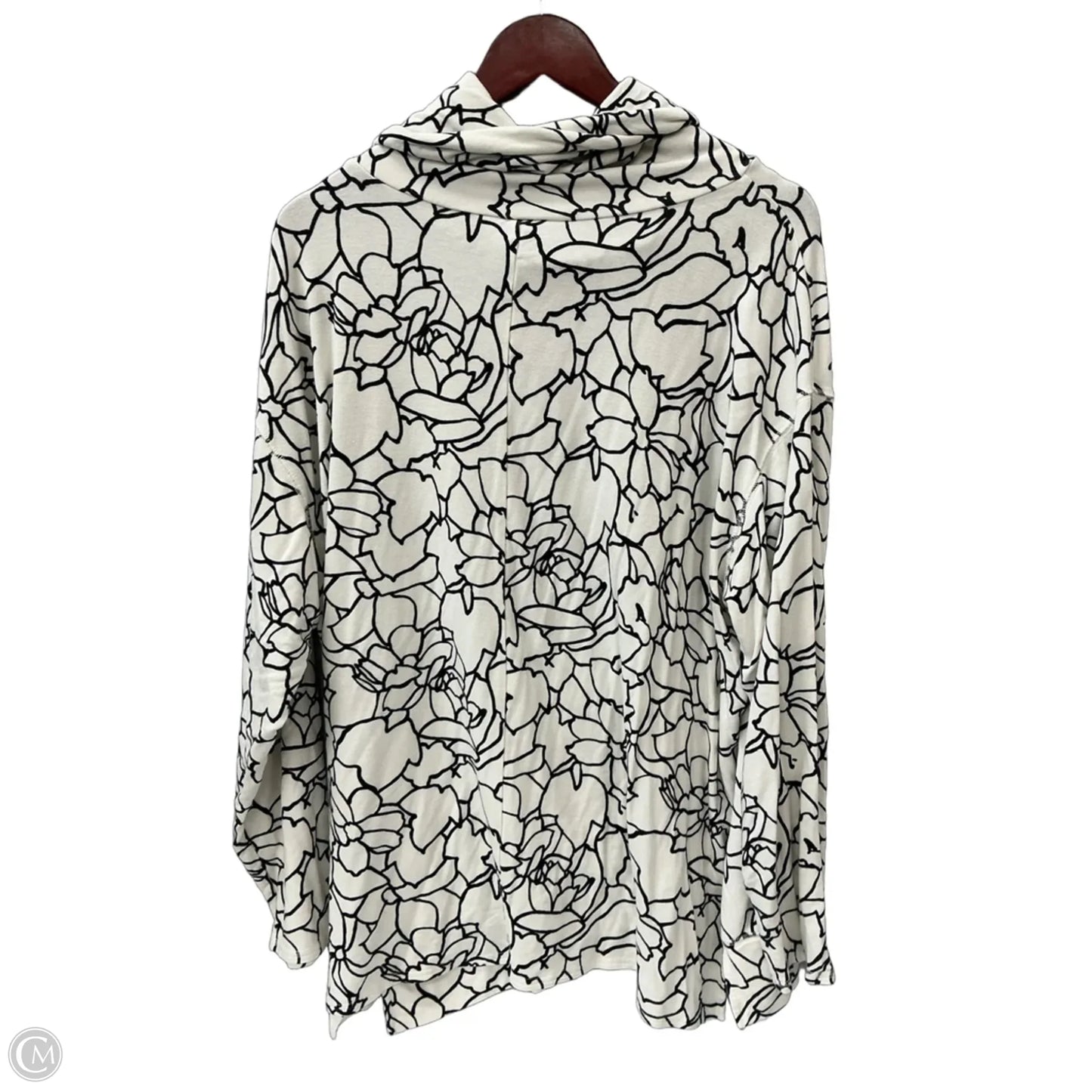 Top Long Sleeve By Liz Claiborne In White, Size: 2x