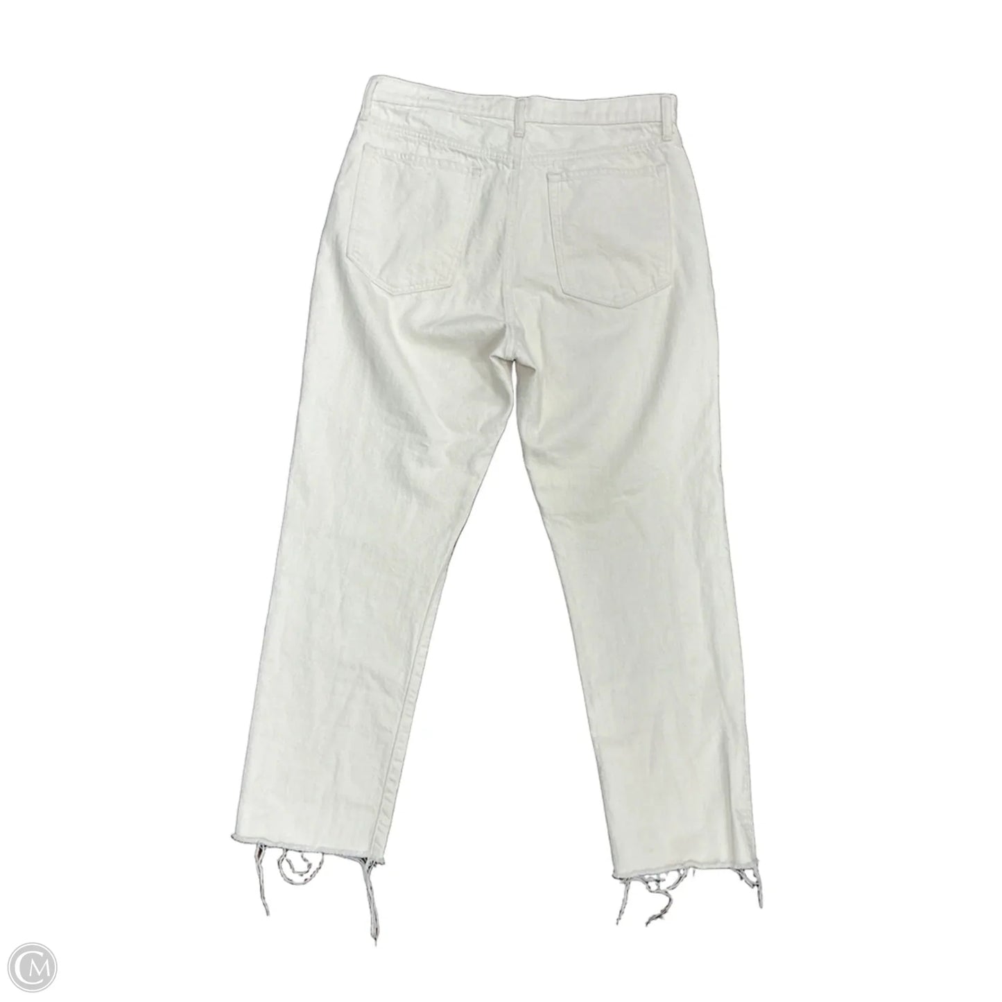 Jeans Straight By Banana Republic In Cream Denim, Size: 12l