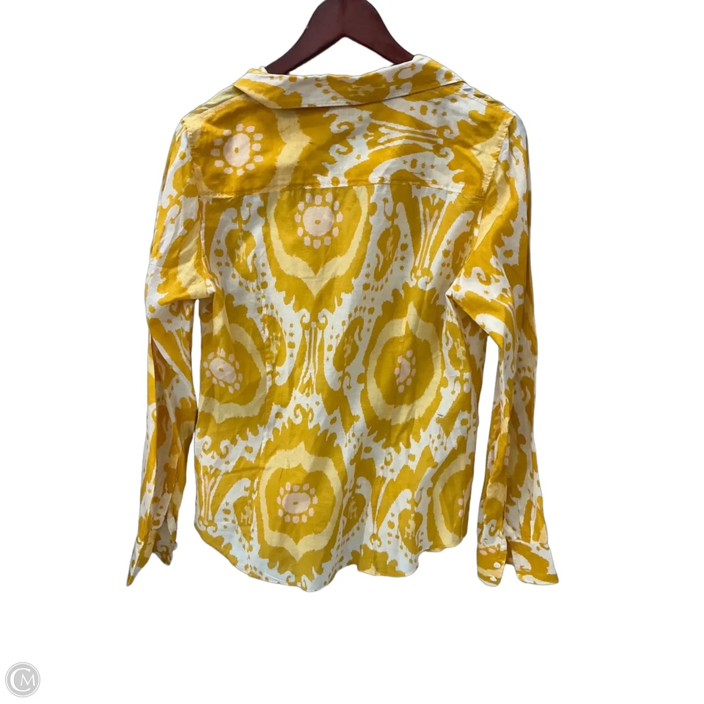 Top Long Sleeve By J. Crew In Yellow, Size: L