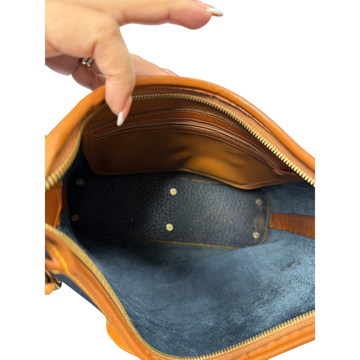 Handbag Designer By Dooney And Bourke In Navy, Size:Medium