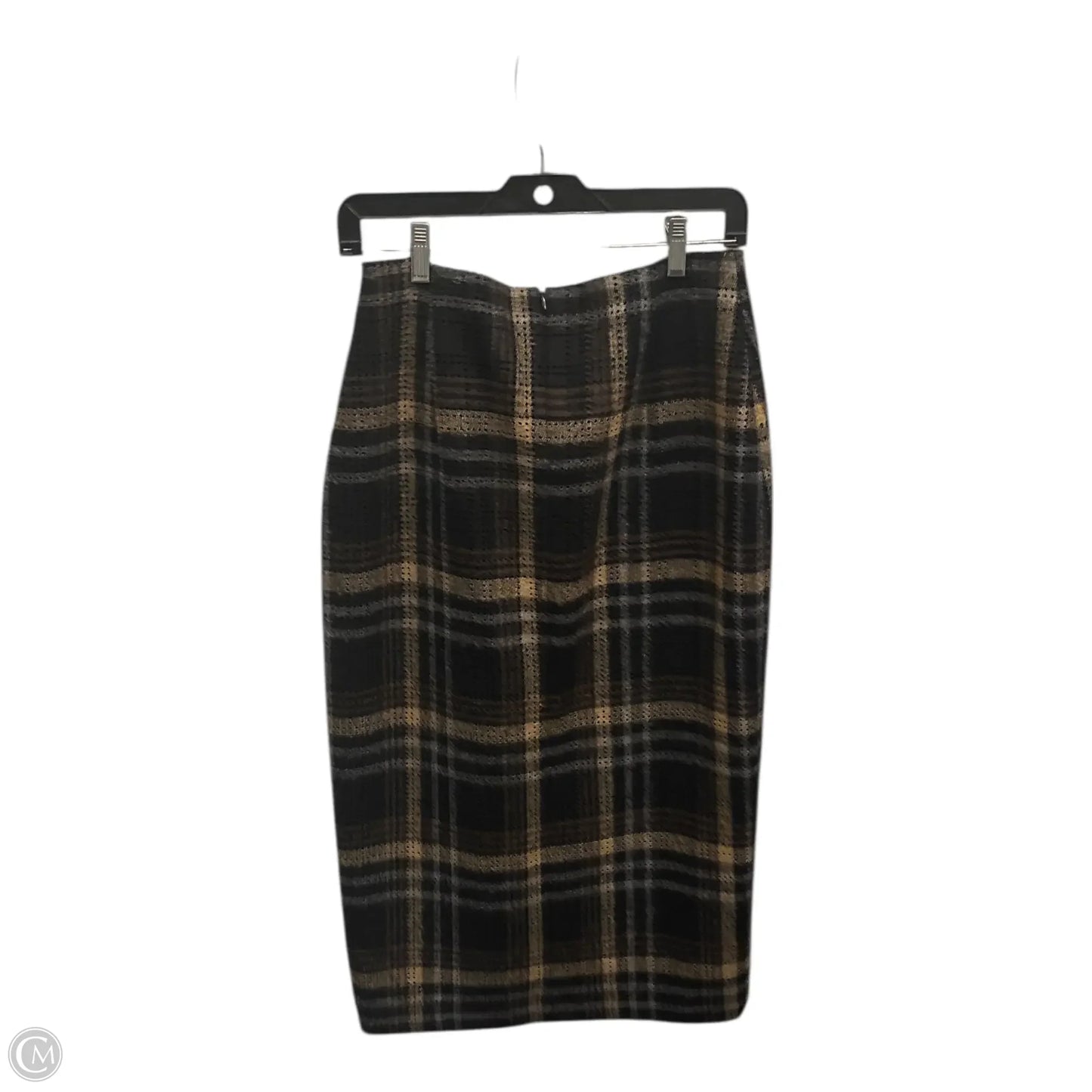 Skirt Midi By Clothes Mentor In Plaid Pattern, Size: M