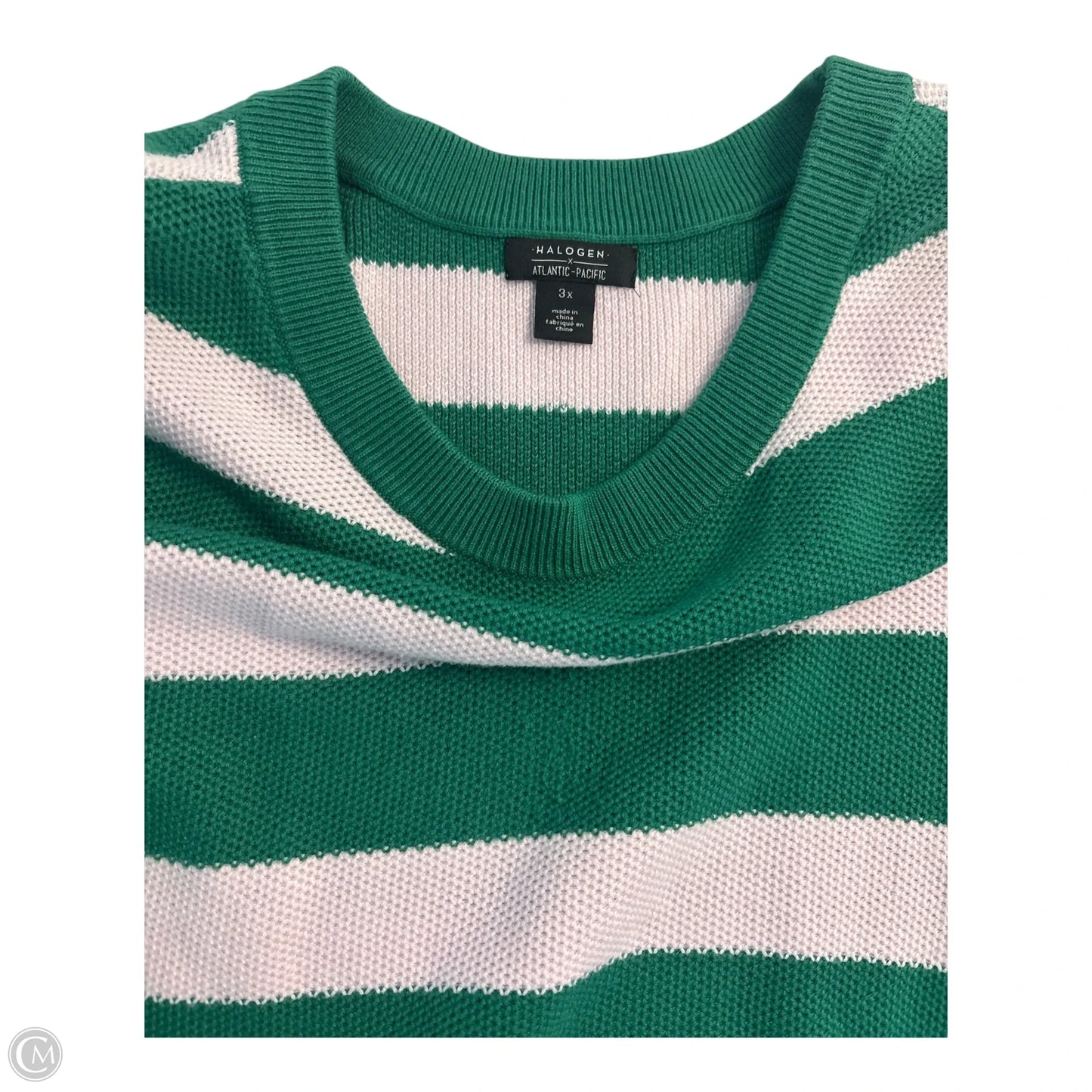 Sweater By Halogen In Green & Pink, Size: 3x