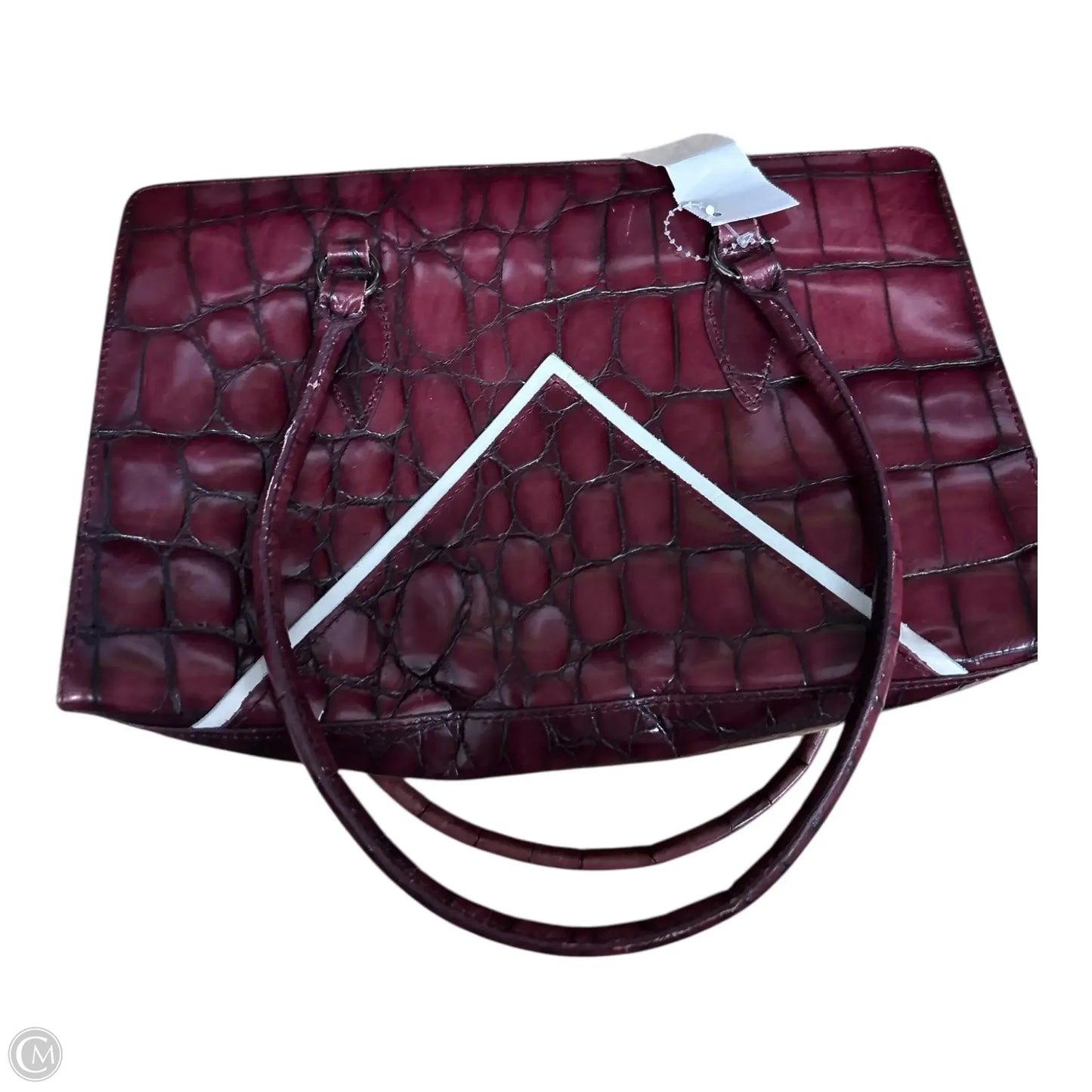 Handbag Leather By Dkny, Size: Medium