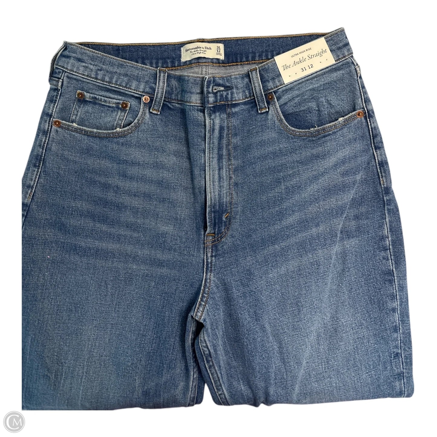 Jeans Straight By Abercrombie And Fitch In Blue, Size: 12