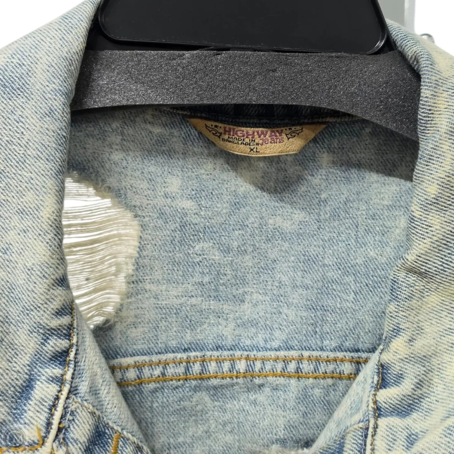 Jacket Denim By Highway In Blue, Size: Xl