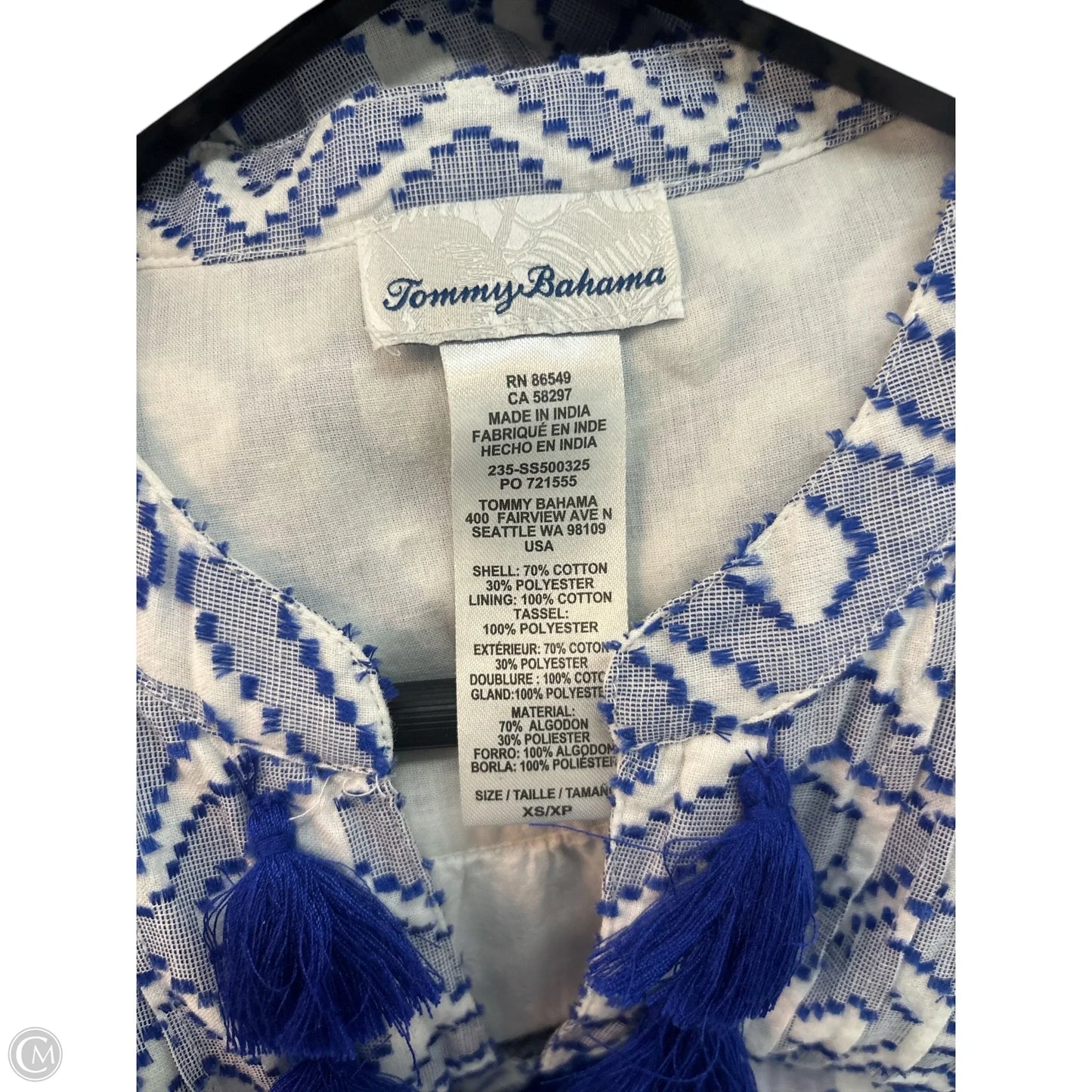 Dress Casual Midi By Tommy Bahama In Blue, Size: Xs