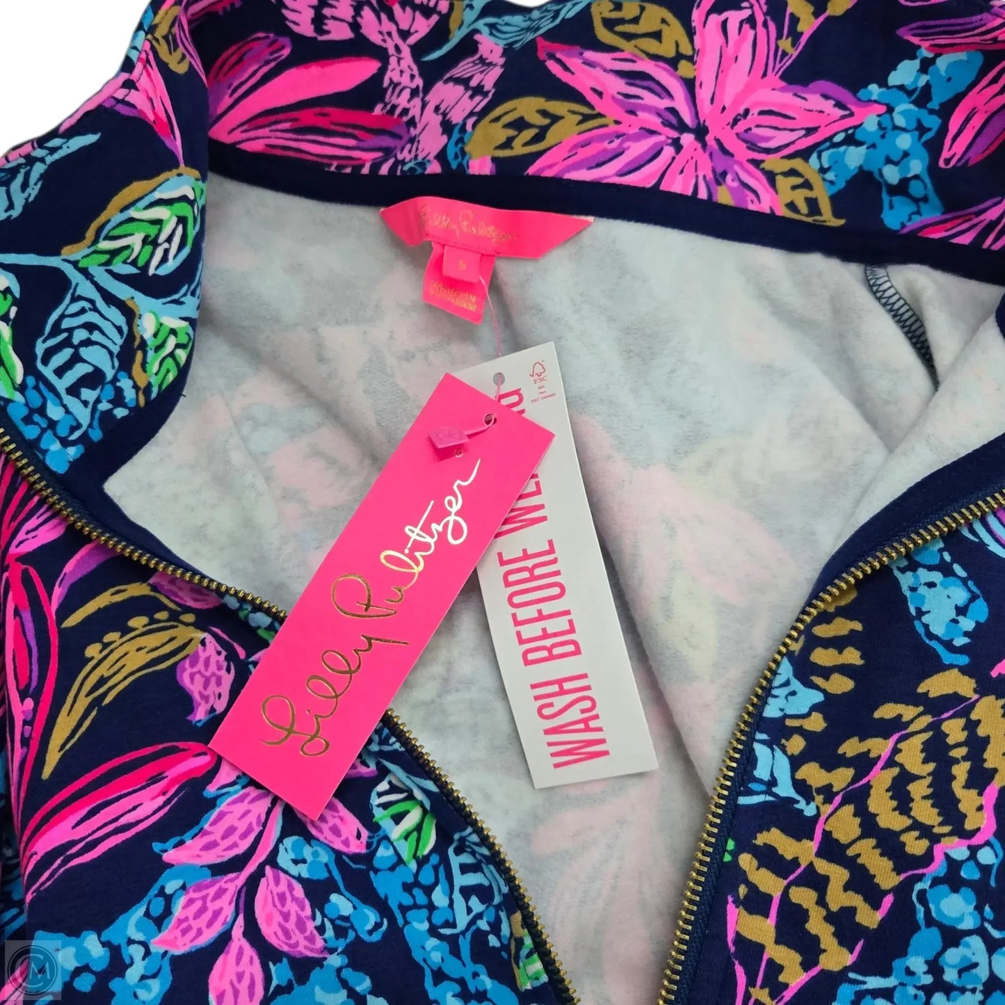 Jacket Designer By Lilly Pulitzer In Blue & Pink, Size: S
