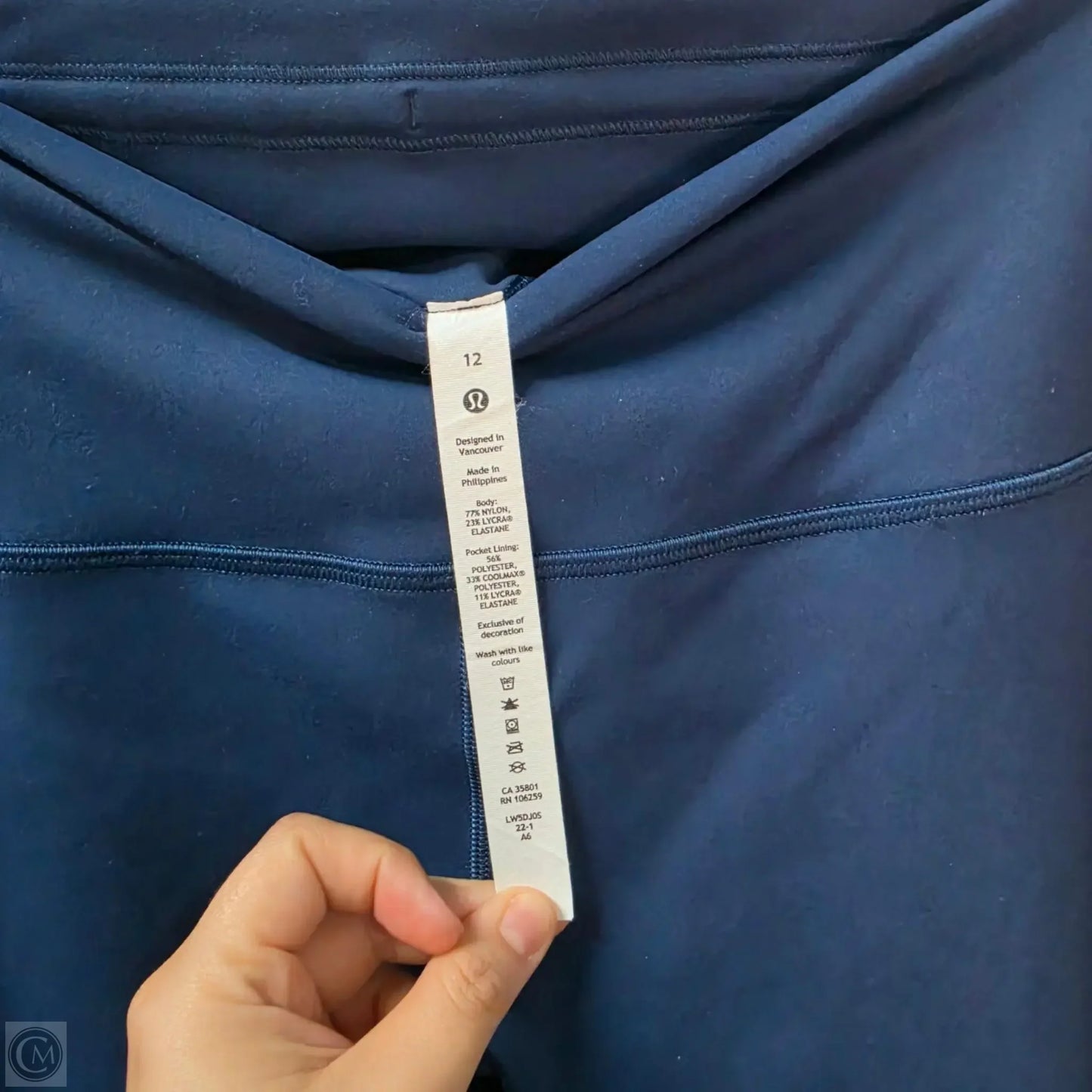 Athletic Leggings By Lululemon In Blue, Size: 12
