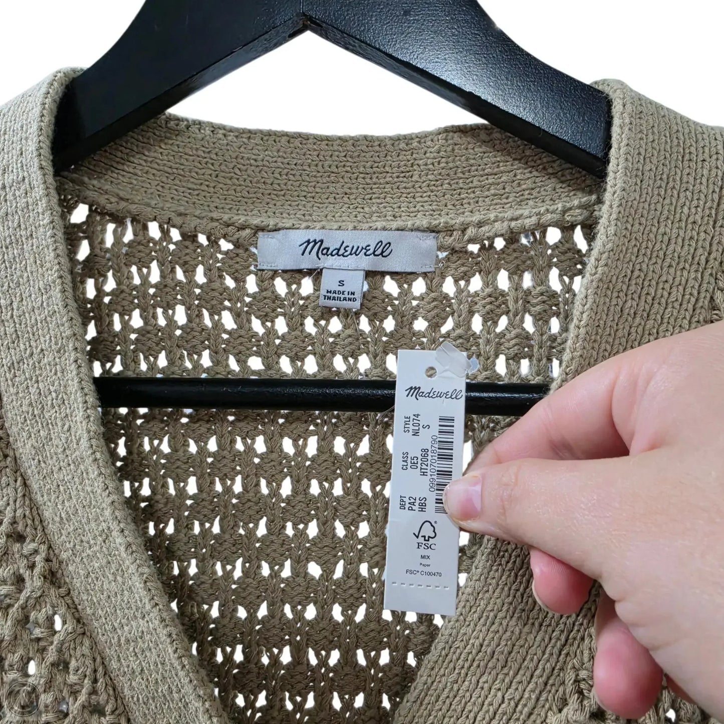Sweater Cardigan By Madewell In Tan, Size: S