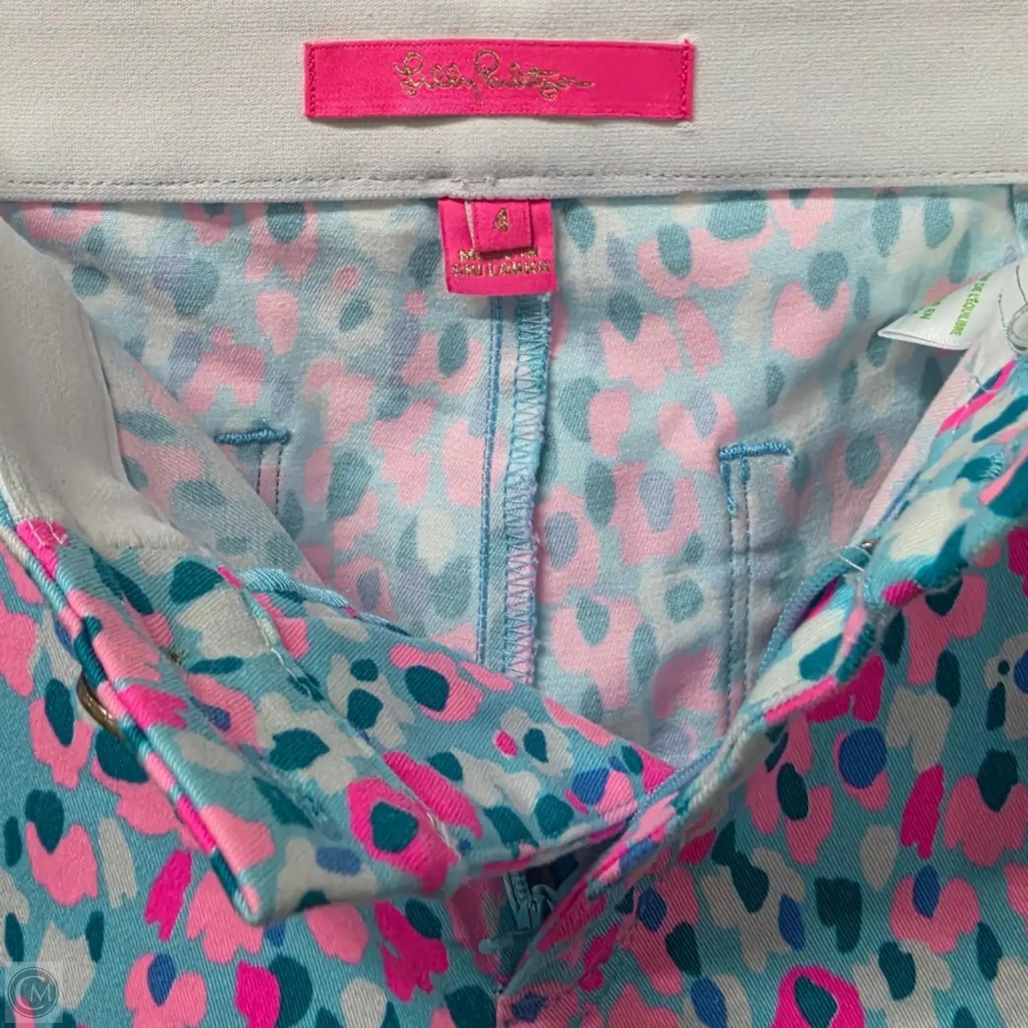 Pants Designer By Lilly Pulitzer In Blue & Pink, Size: 4