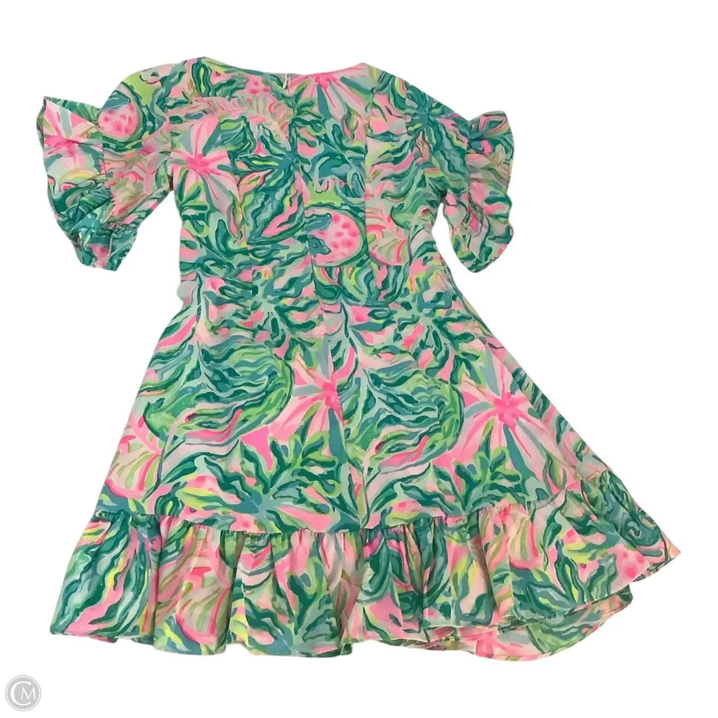 Dress Designer By Lilly Pulitzer In Green & Pink, Size: 6