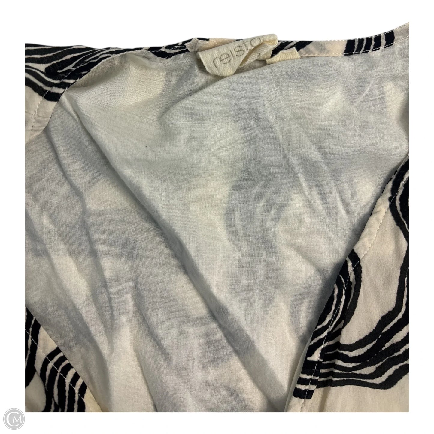 Dress Casual Midi By Clothes Mentor In Black & Cream, Size: S