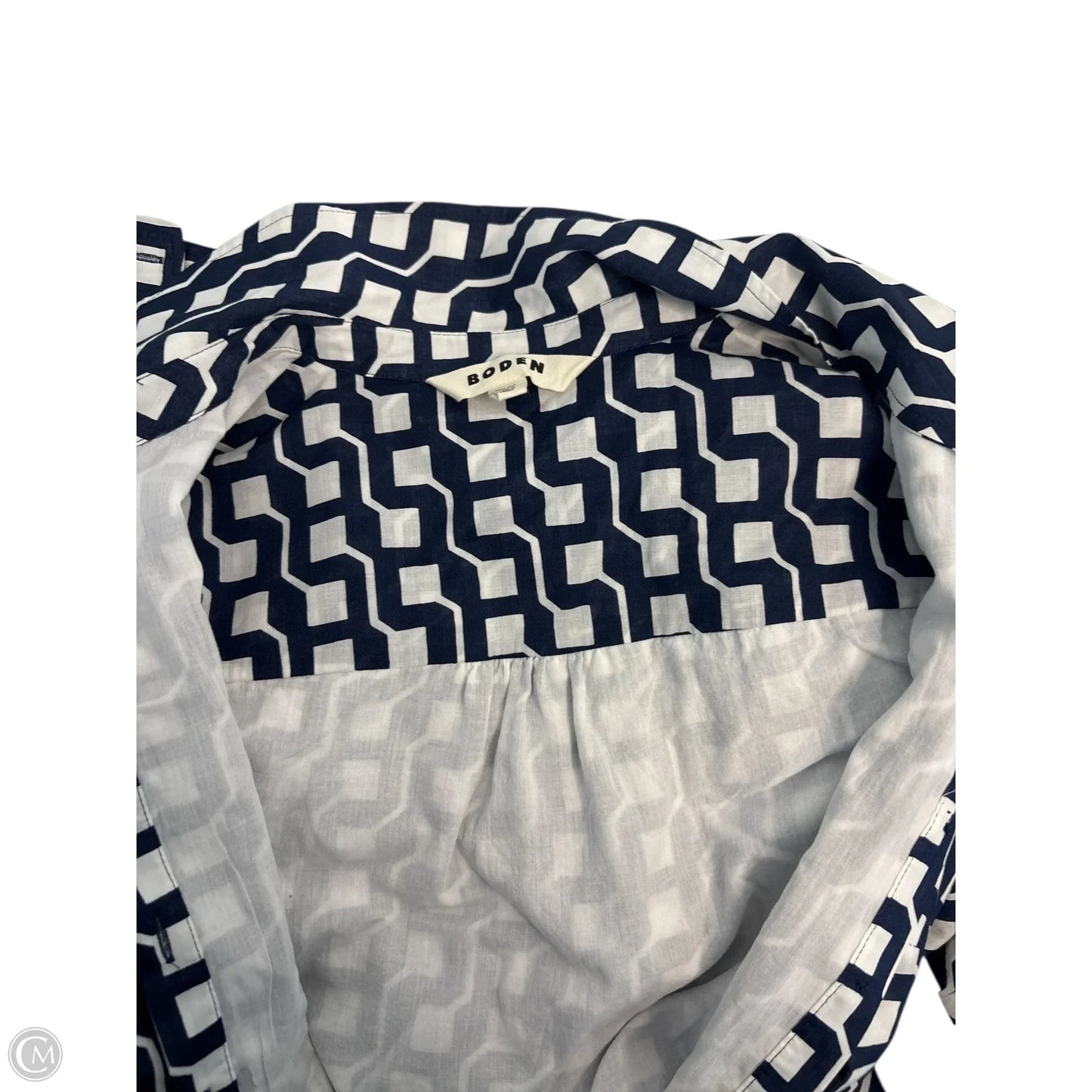 Dress Casual Maxi By Boden In Blue & White, Size: 6
