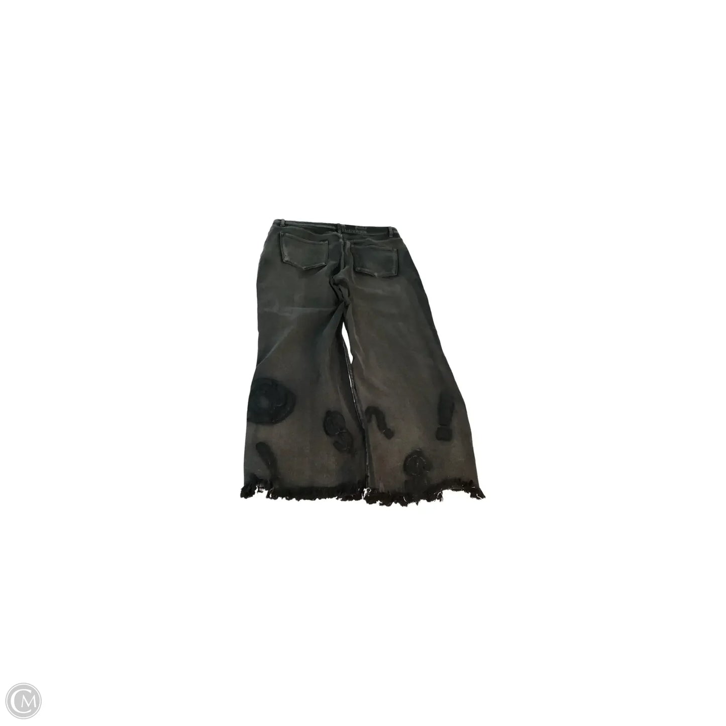 Jeans Wide Leg By Akira In Black Denim, Size: 1x