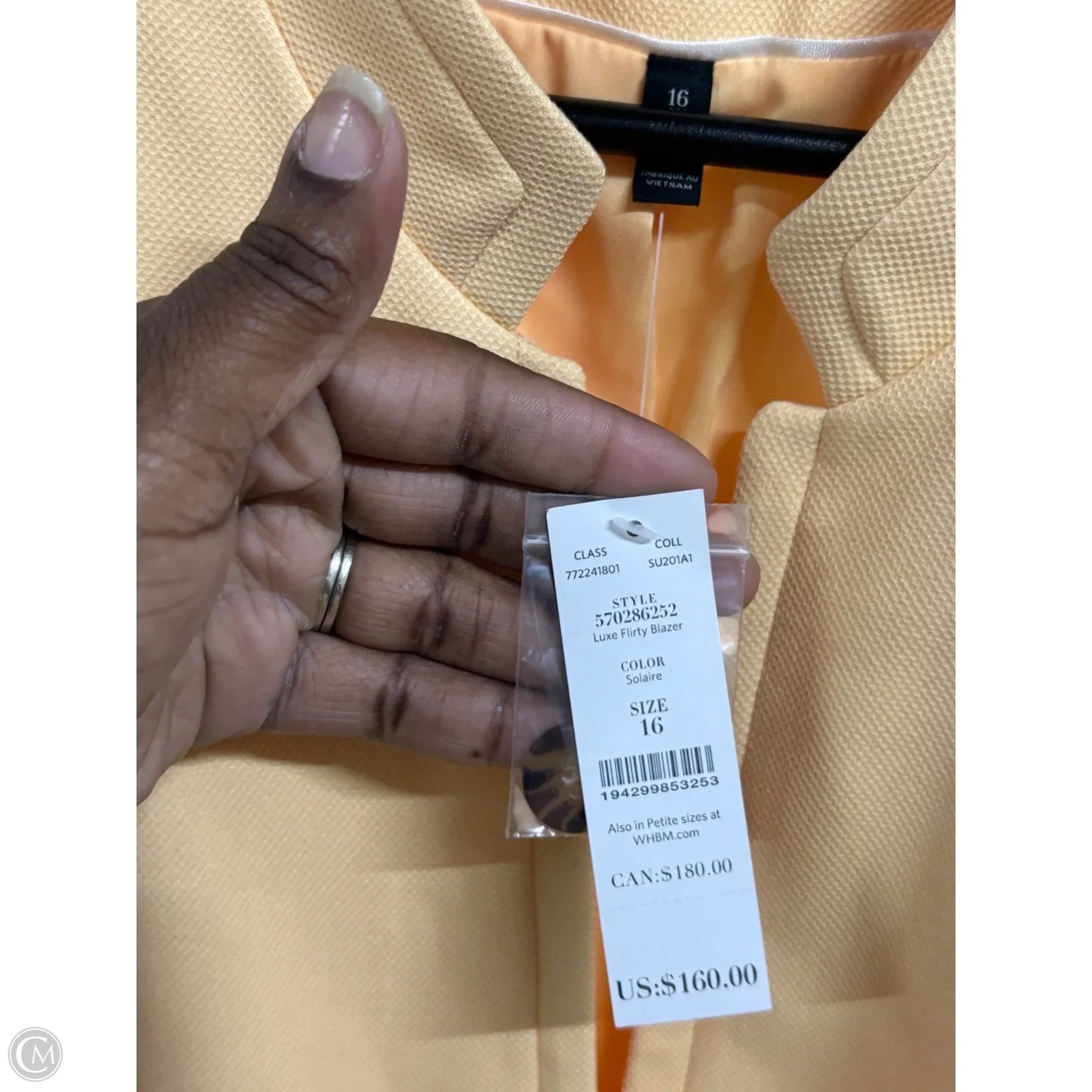 Blazer By White House Black Market In Orange, Size: 16
