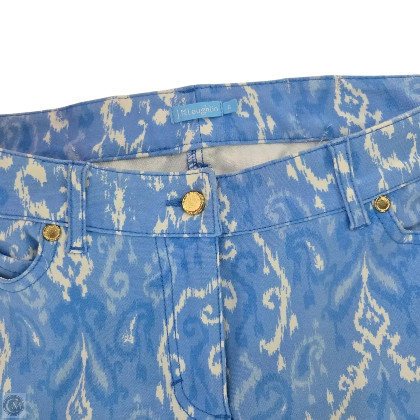 Jeans Jeggings By J Mclaughlin In Blue & White, Size: 6