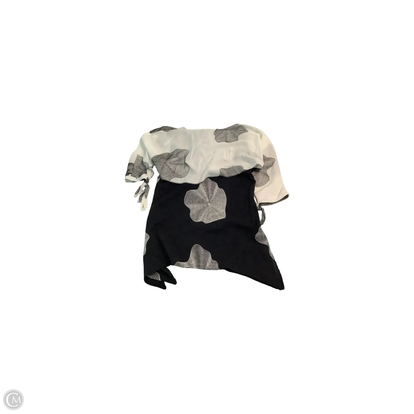 Top Short Sleeve By Radzoli In Black & White, Size: S