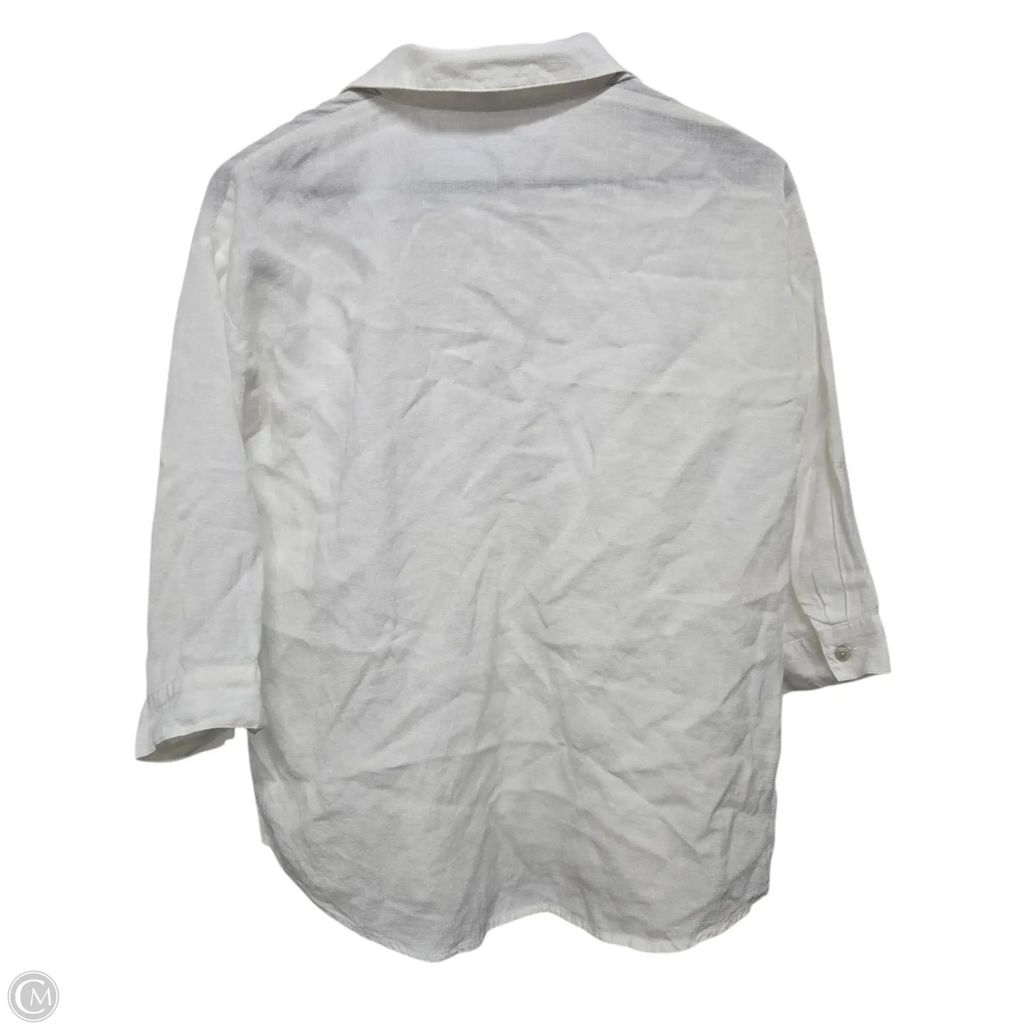 Top Long Sleeve Basic By Eileen Fisher In White, Size: Sp