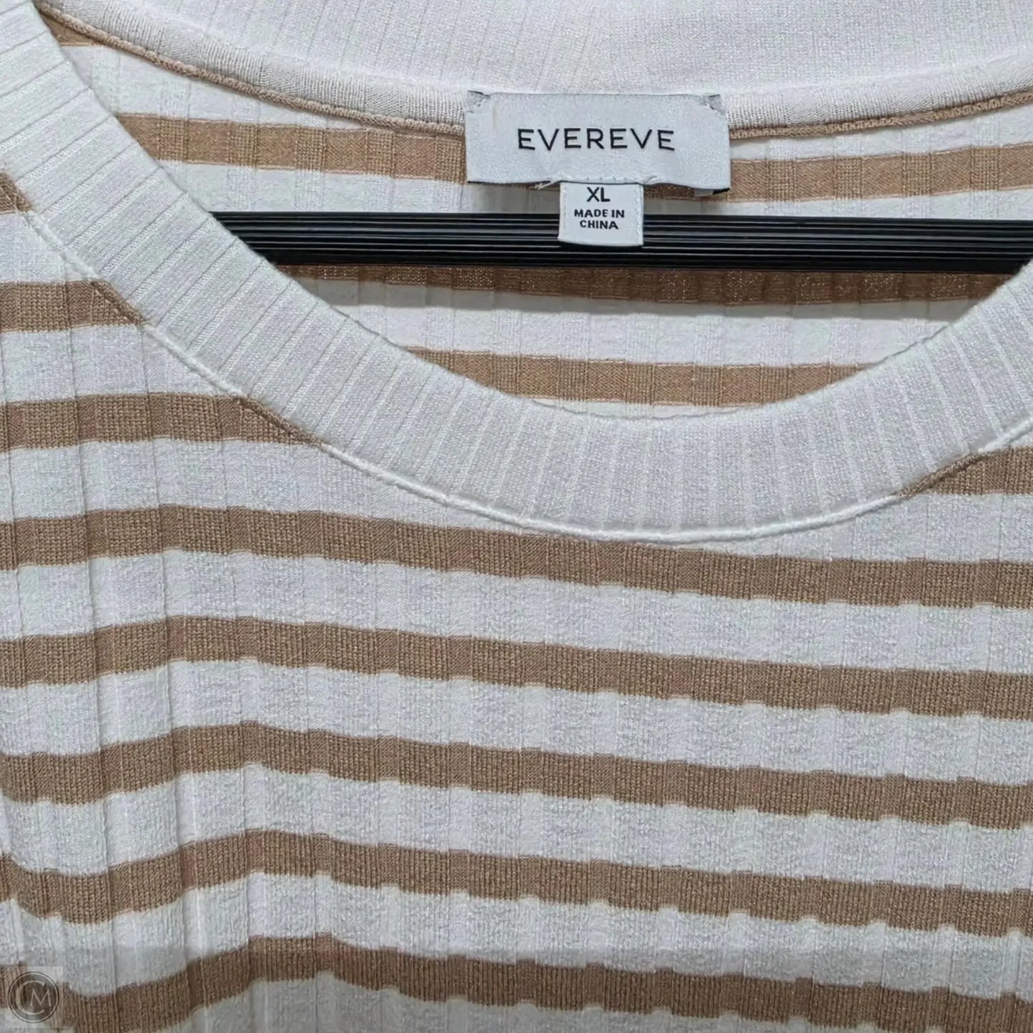 Dress Casual Maxi By Evereve In Cream & Tan, Size: Xl