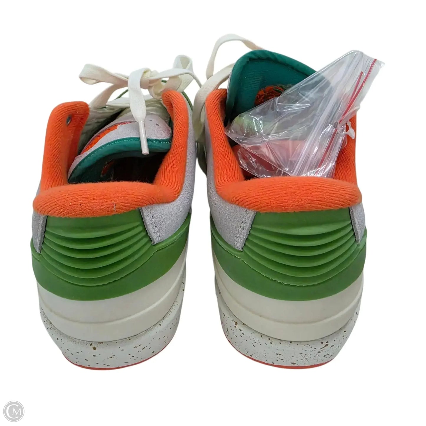 Shoes Sneakers By Nike In Green & Orange, Size: 7