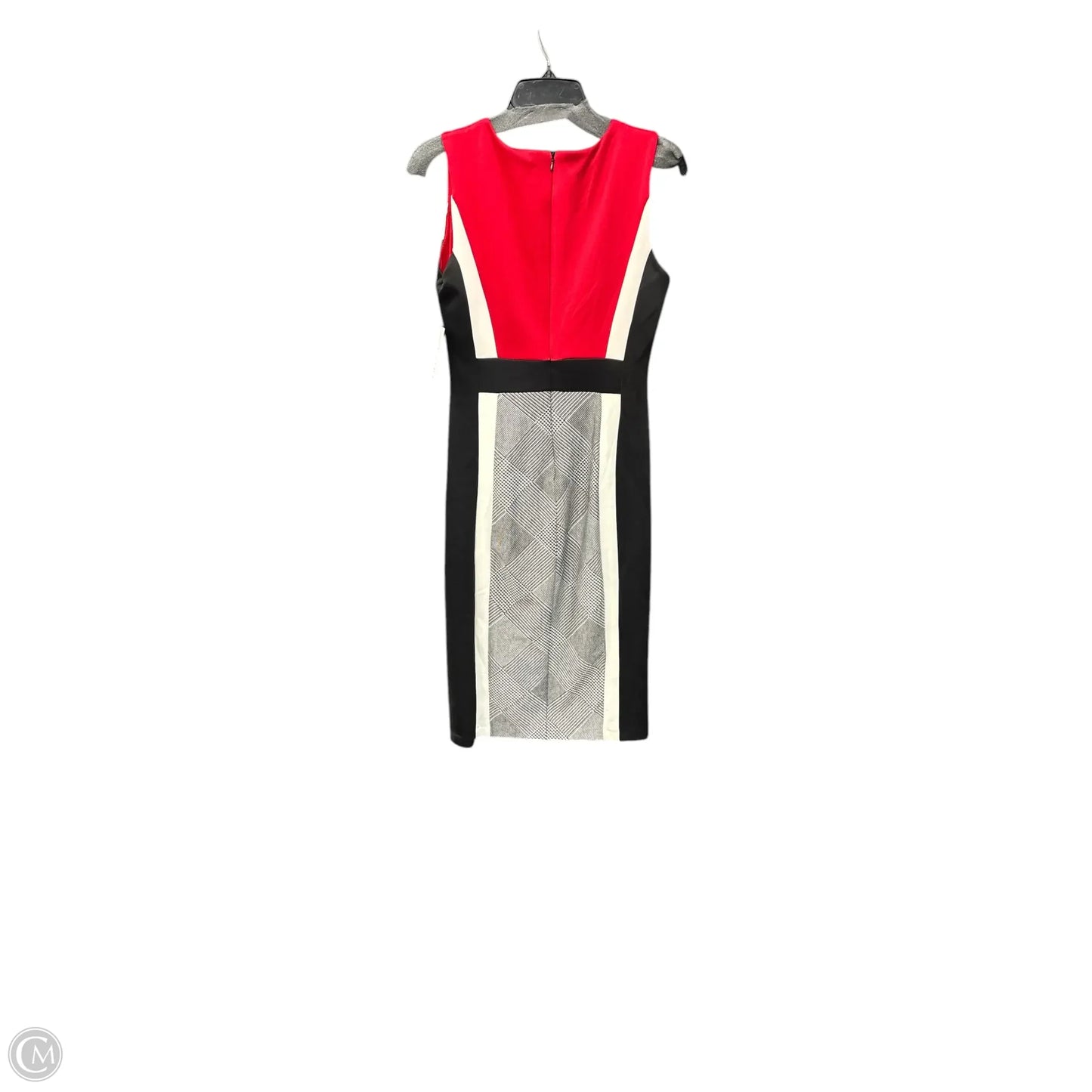 Dress Casual Midi By Enfocus In Black & Red, Size: 4
