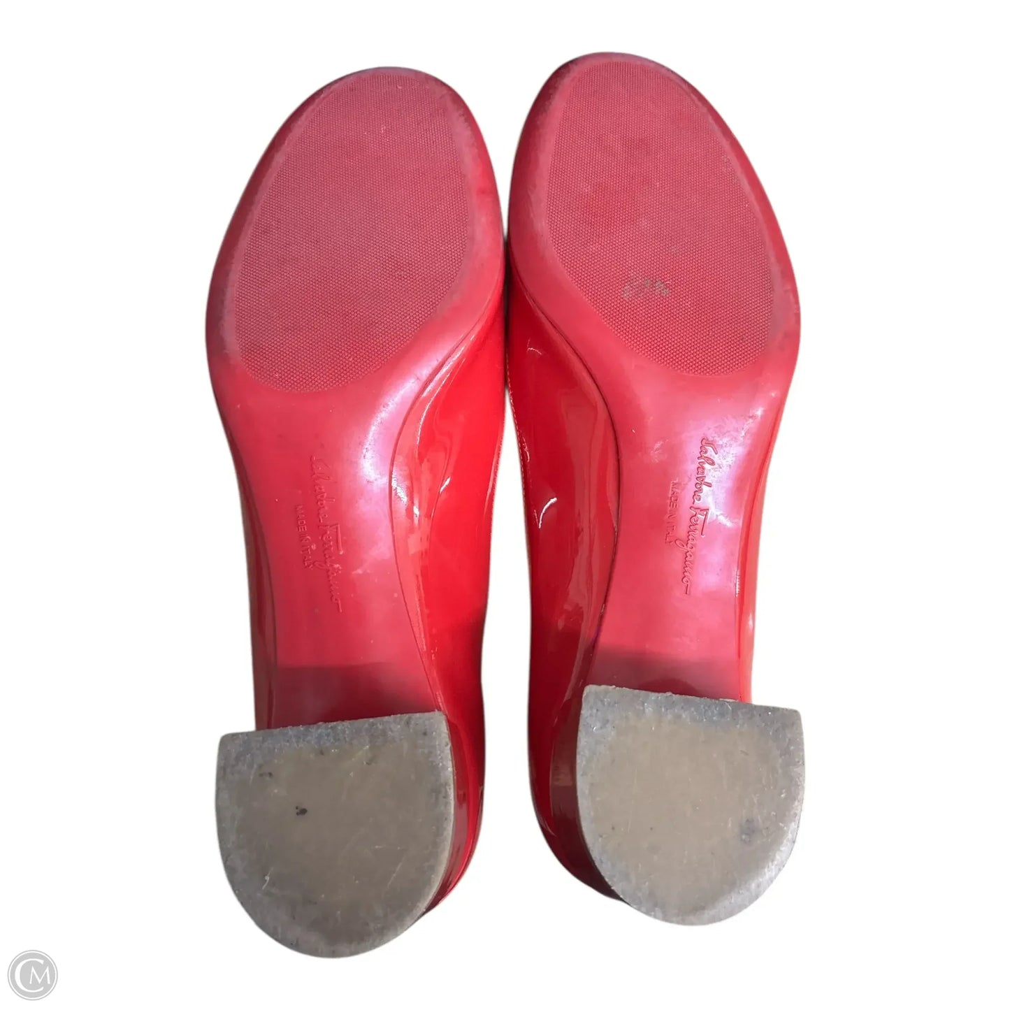 Shoes Luxury Designer By Ferragamo In Red, Size: 9.5