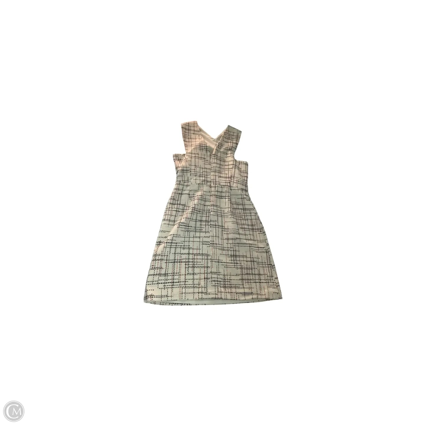 Dress Casual Midi By Banana Republic In Cream & Red, Size: 12
