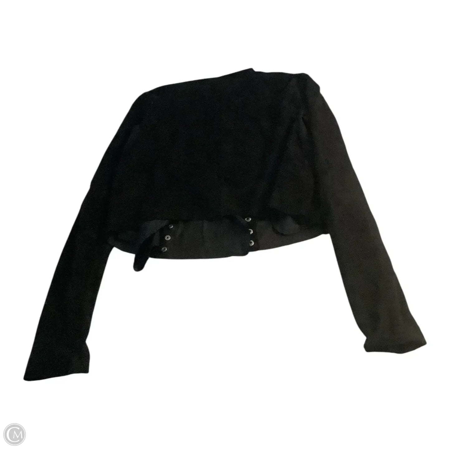 Jacket Leather By Clothes Mentor In Black & Silver, Size: S