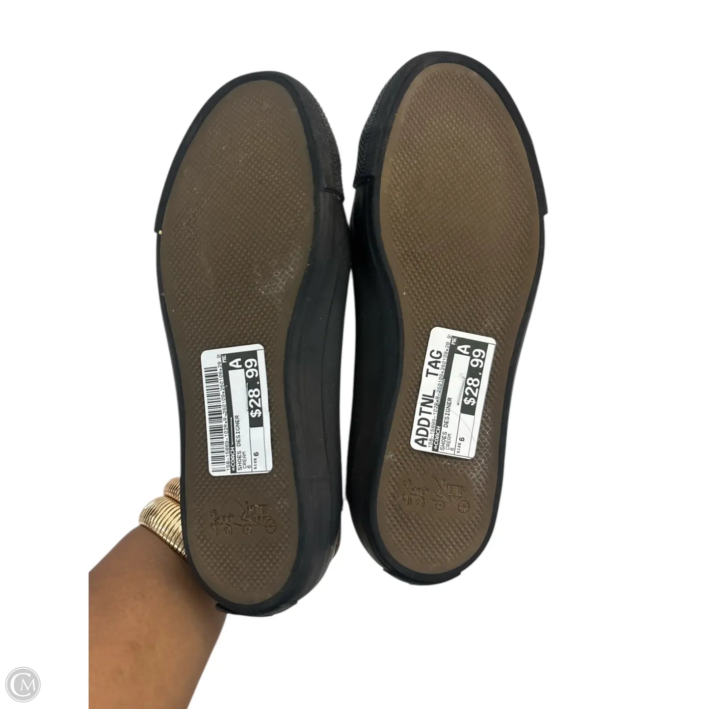 Shoes Designer By Coach In Cream, Size: 6