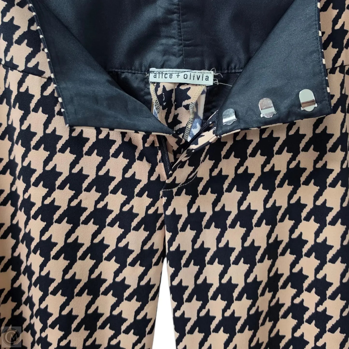 Pants Designer By Alice + Olivia In Black & Tan, Size: M