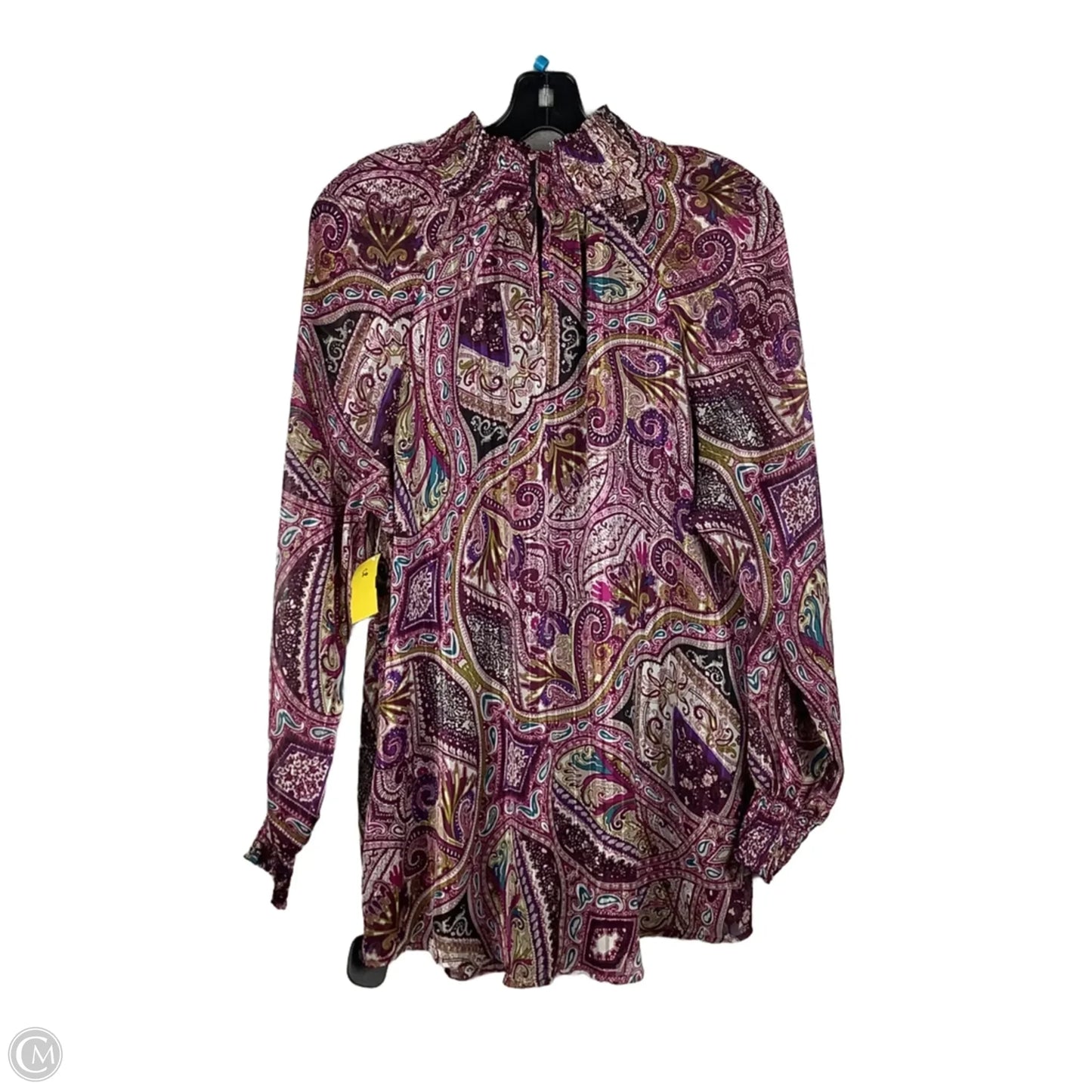 Top Long Sleeve By Chicos In Paisley Print, Size: L