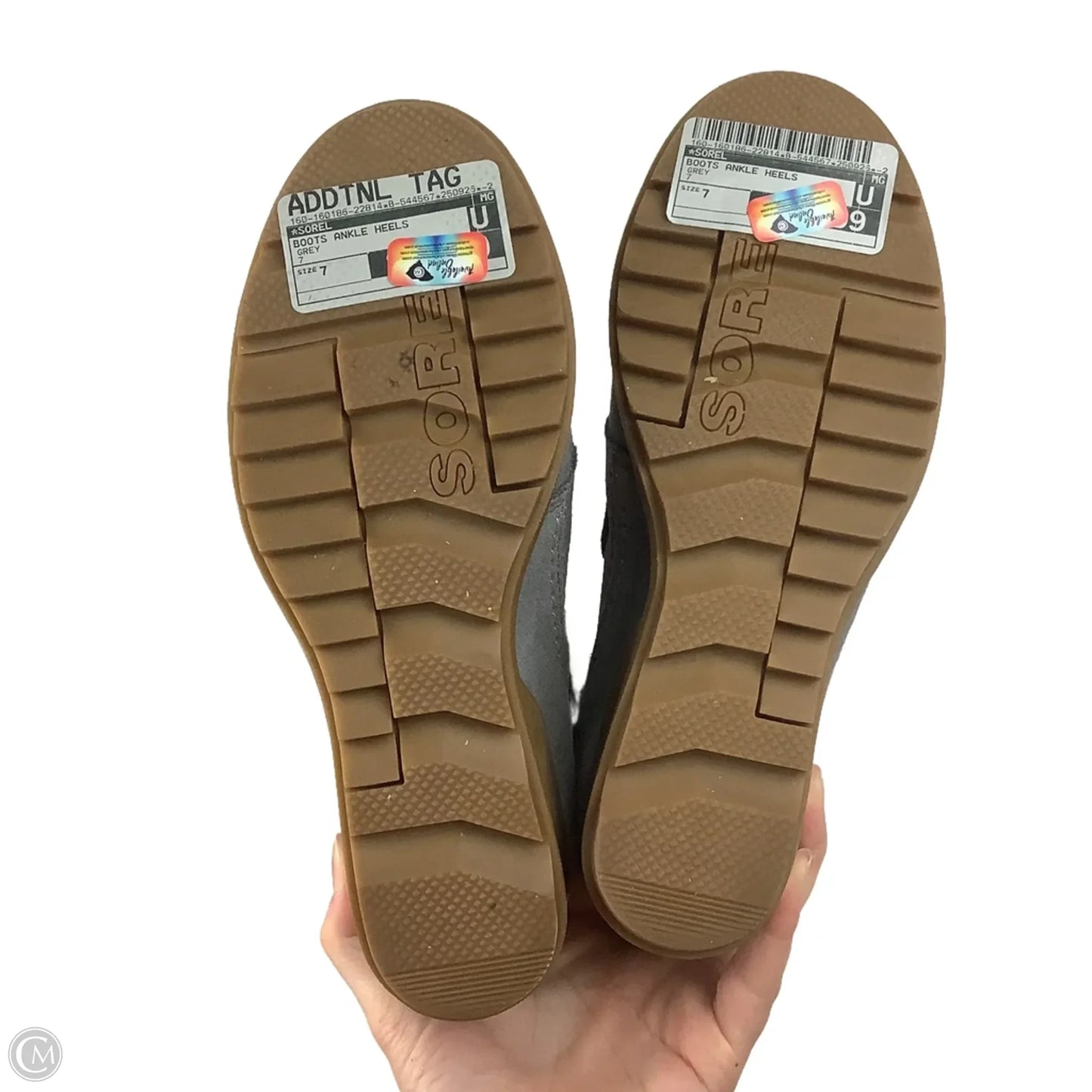 Boots Ankle Heels By Sorel In Grey, Size: 7