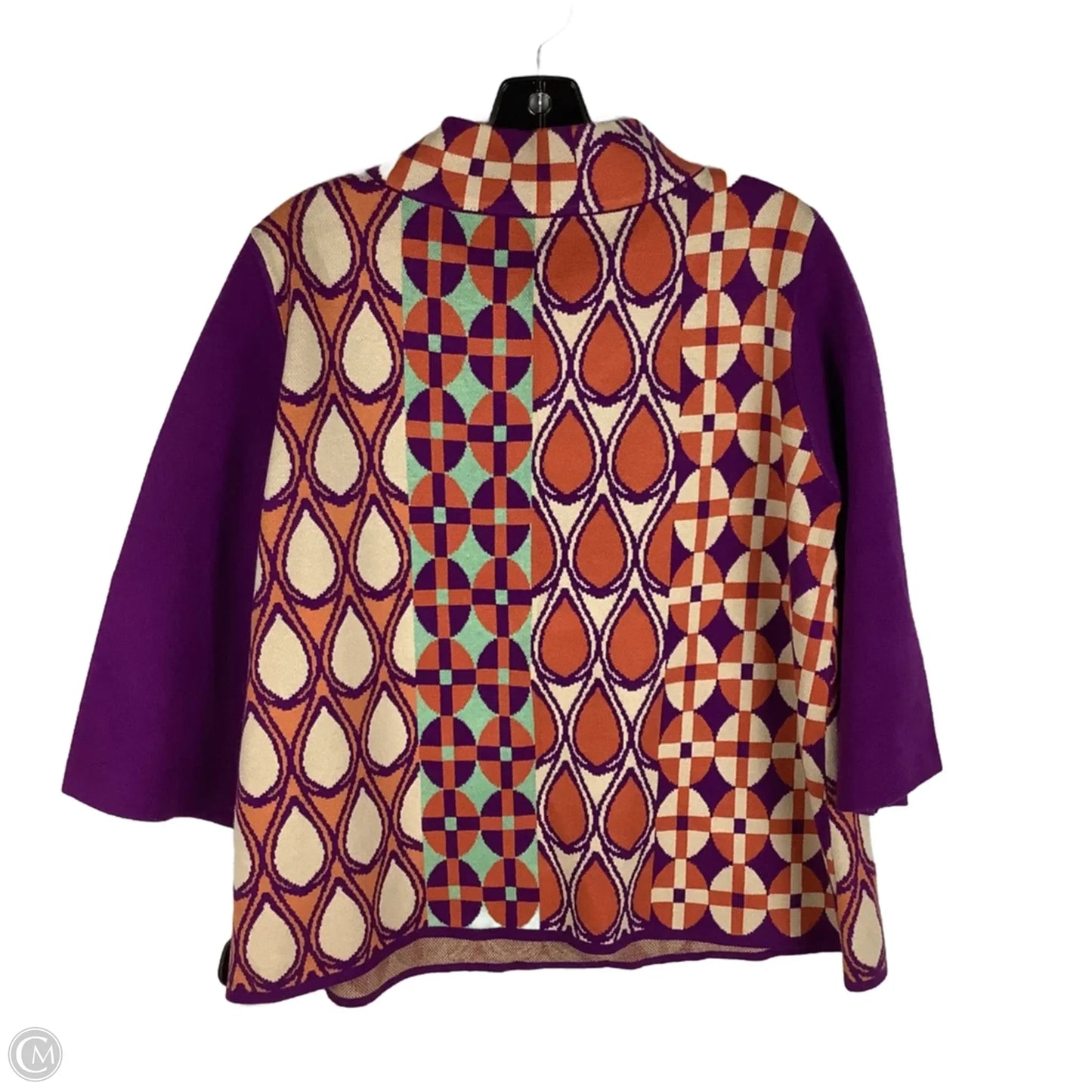 Sweater By Fate In Orange & Purple, Size: L