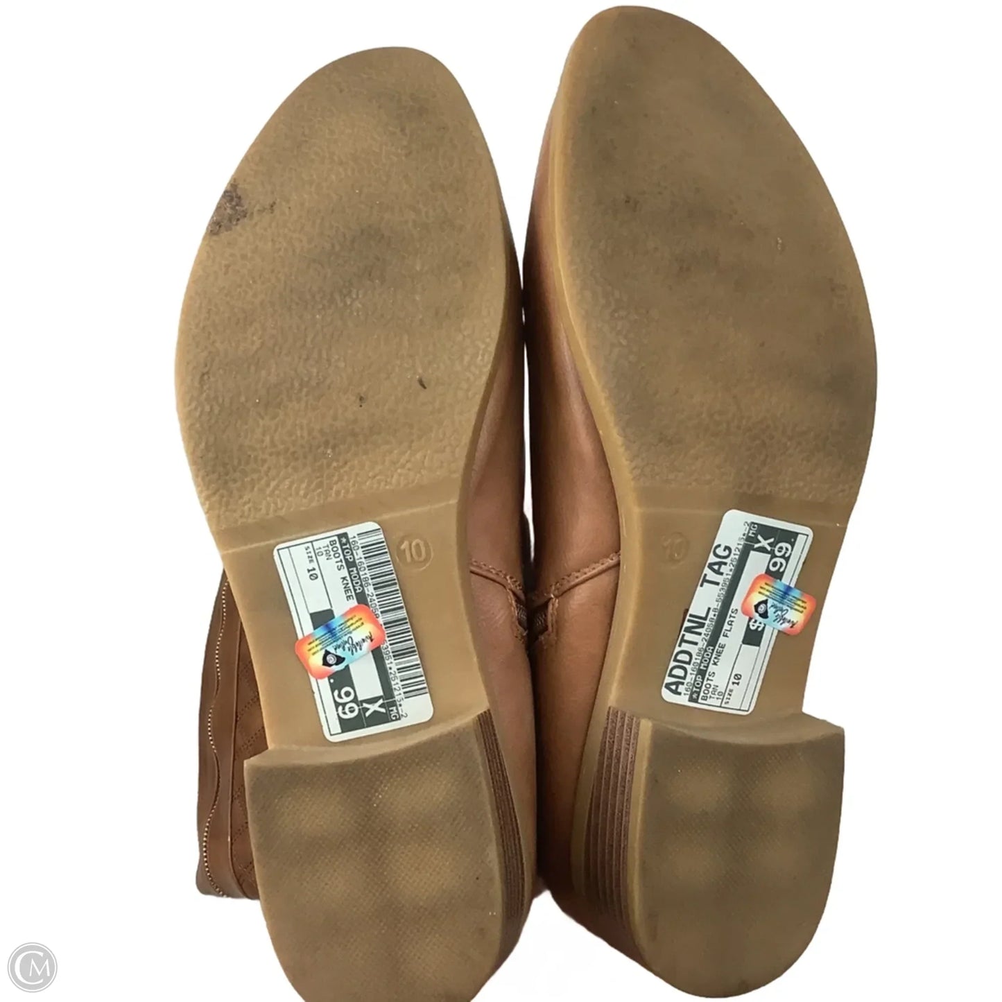 Boots Knee Flats By Top Moda In Tan, Size: 10