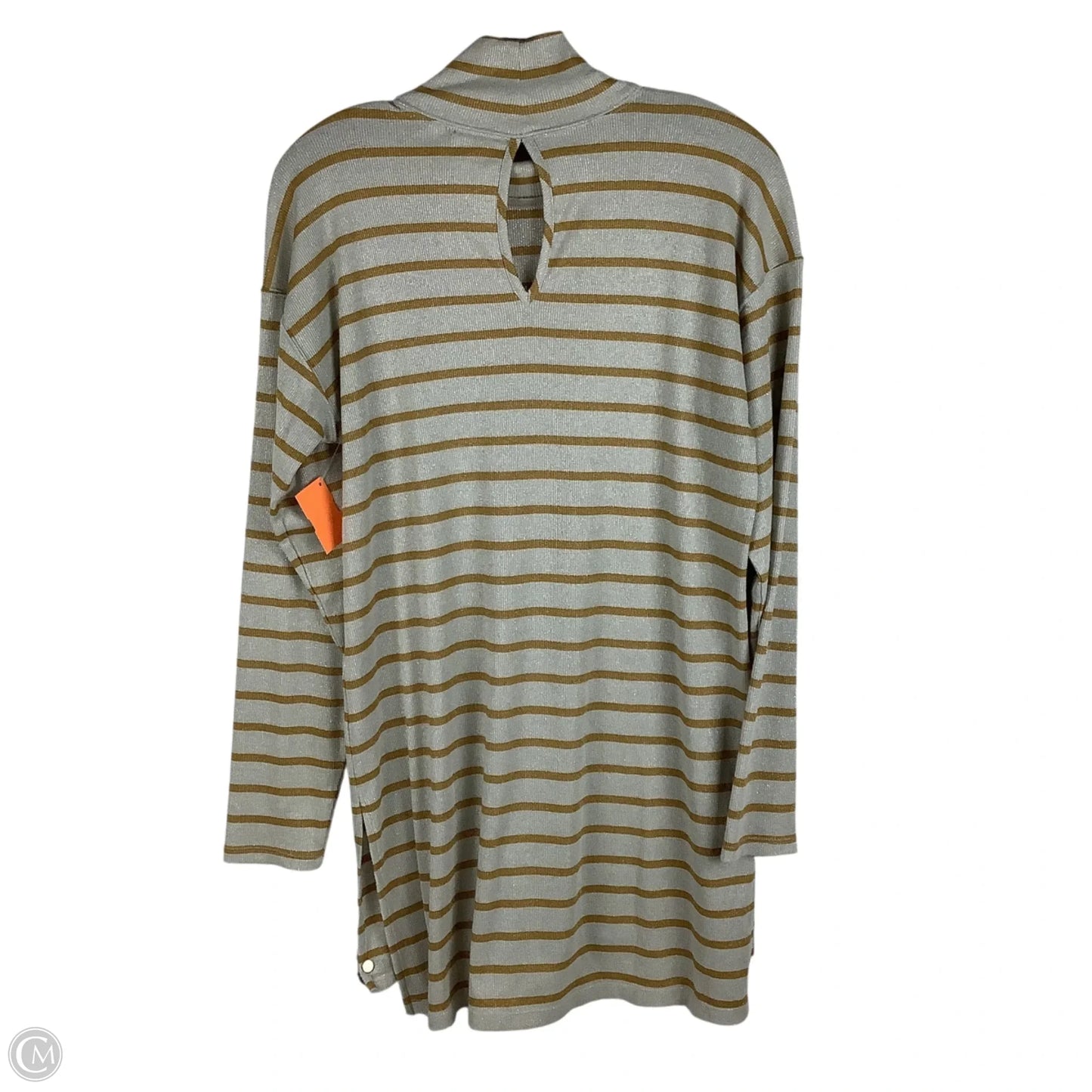 Top Long Sleeve By Anthropologie In Striped Pattern, Size: M