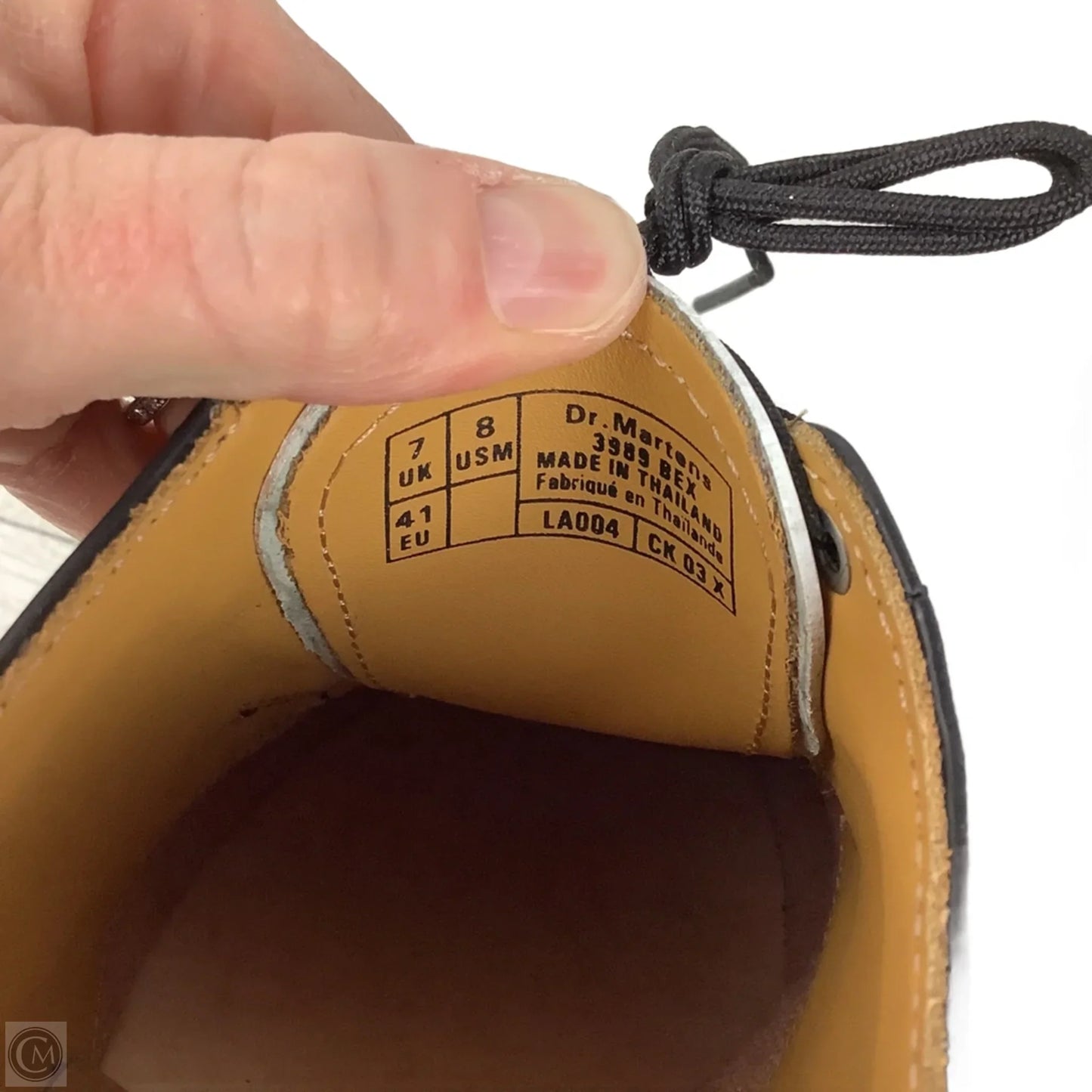 Shoes Flats By Dr Martens In Black & White, Size: 8