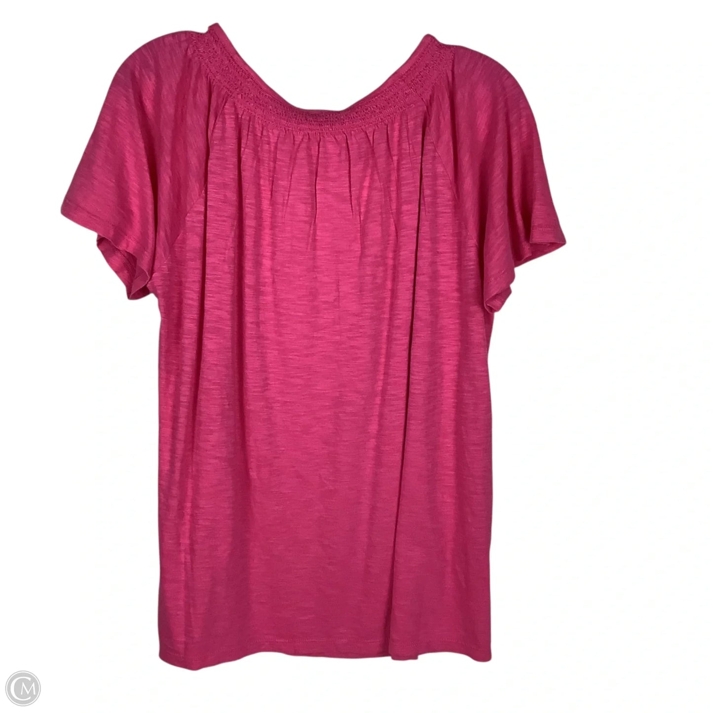 Top Short Sleeve By Kim Rogers In Pink, Size: M